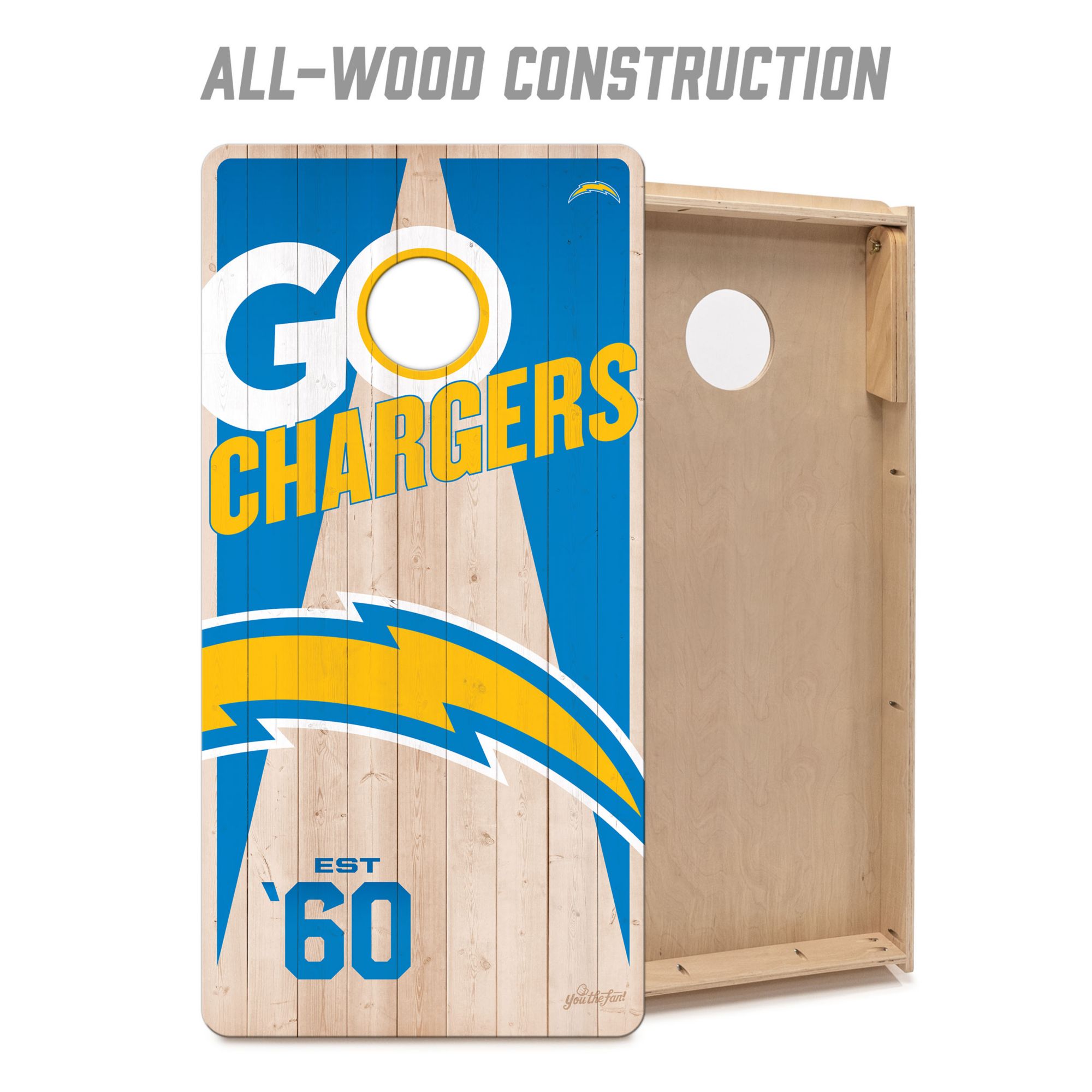 YouTheFan Los Angeles Chargers 2' x 4' Cornhole Boards product image