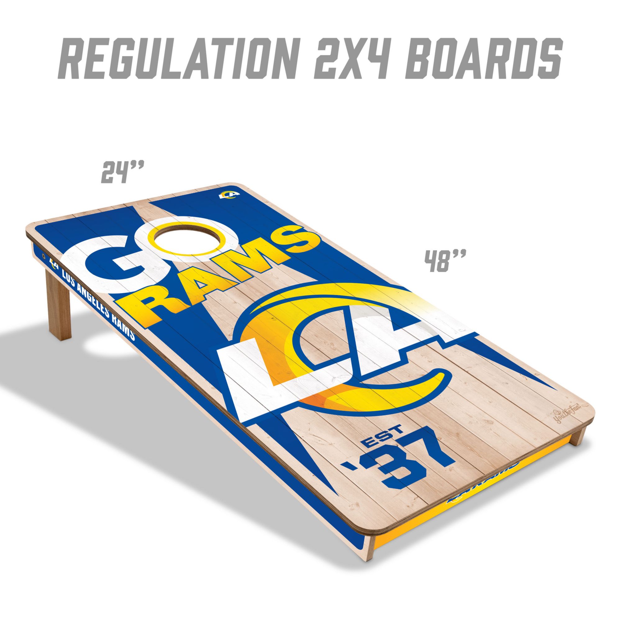 YouTheFan Los Angeles Rams 2' x 4' Cornhole Boards product image