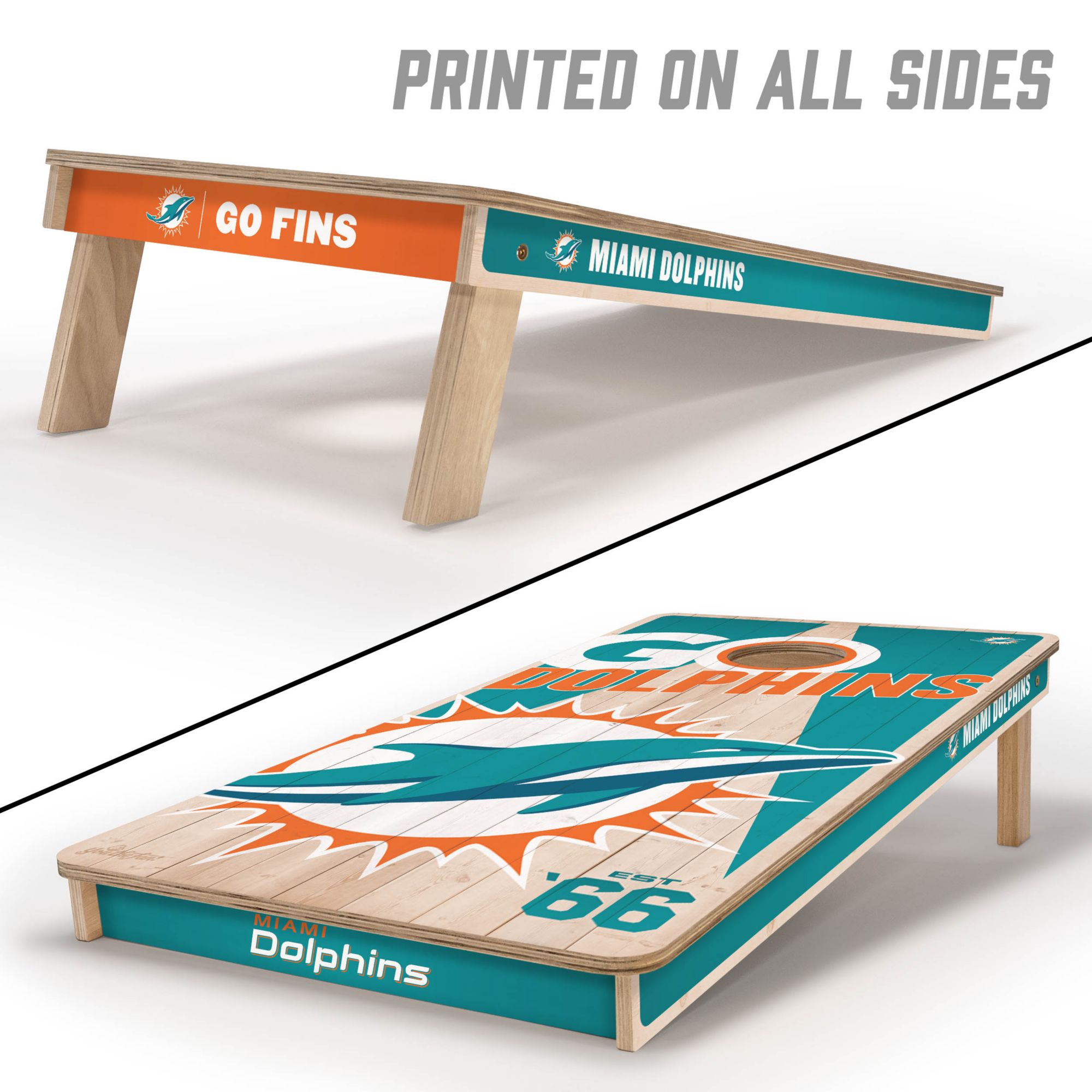 YouTheFan Miami Dolphins 2' x 4' Cornhole Boards product image