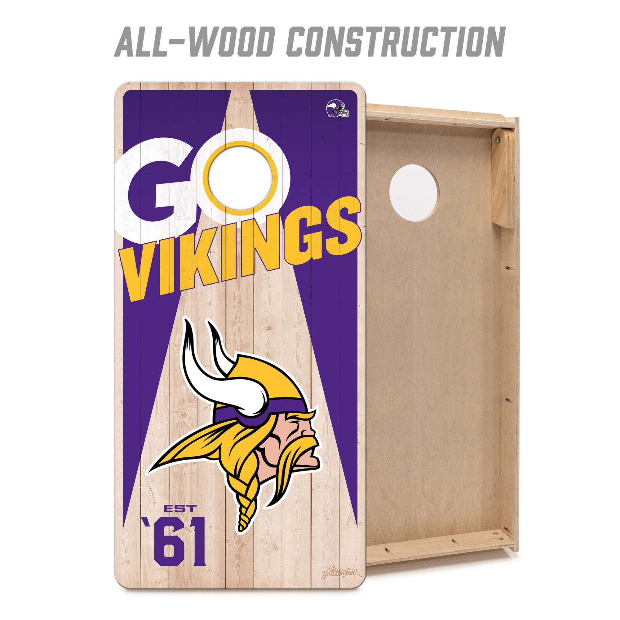 YouTheFan Minnesota Vikings 2' x 4' Cornhole Boards product image