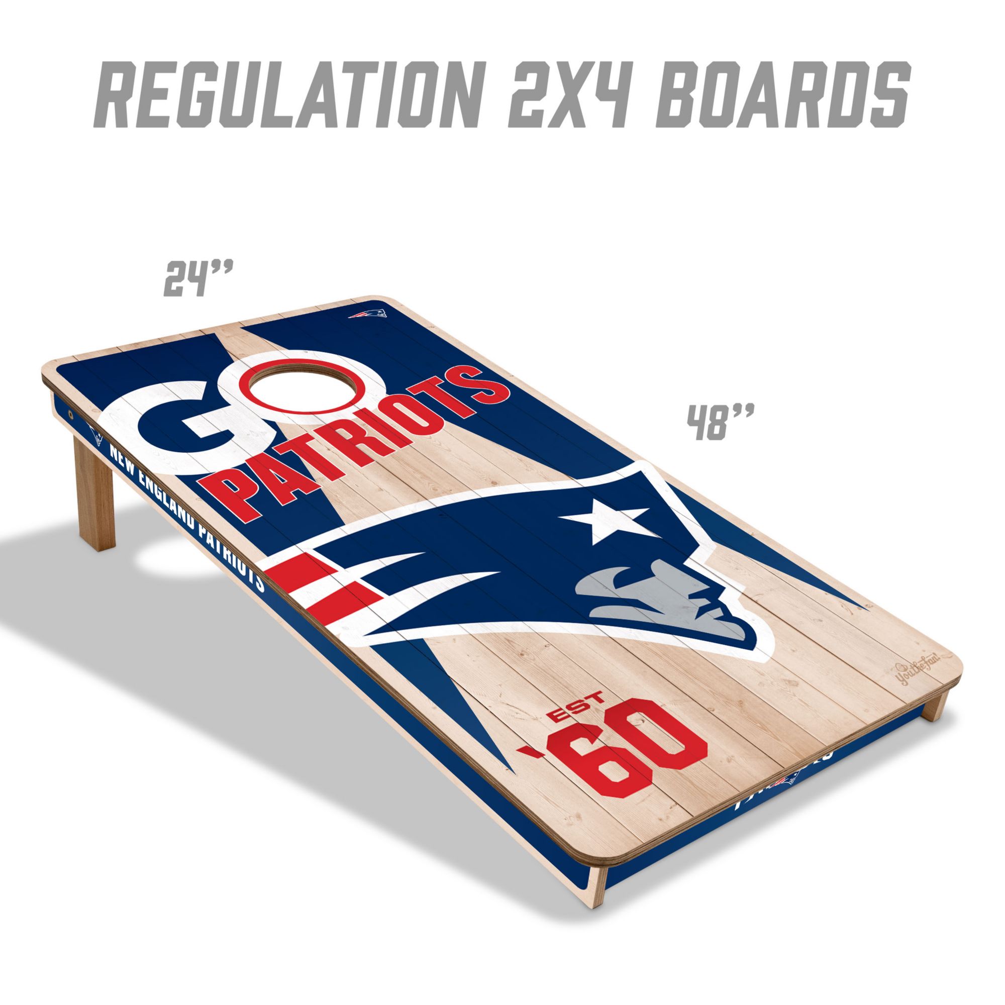 YouTheFan New England Patriots 2' x 4' Cornhole Boards product image