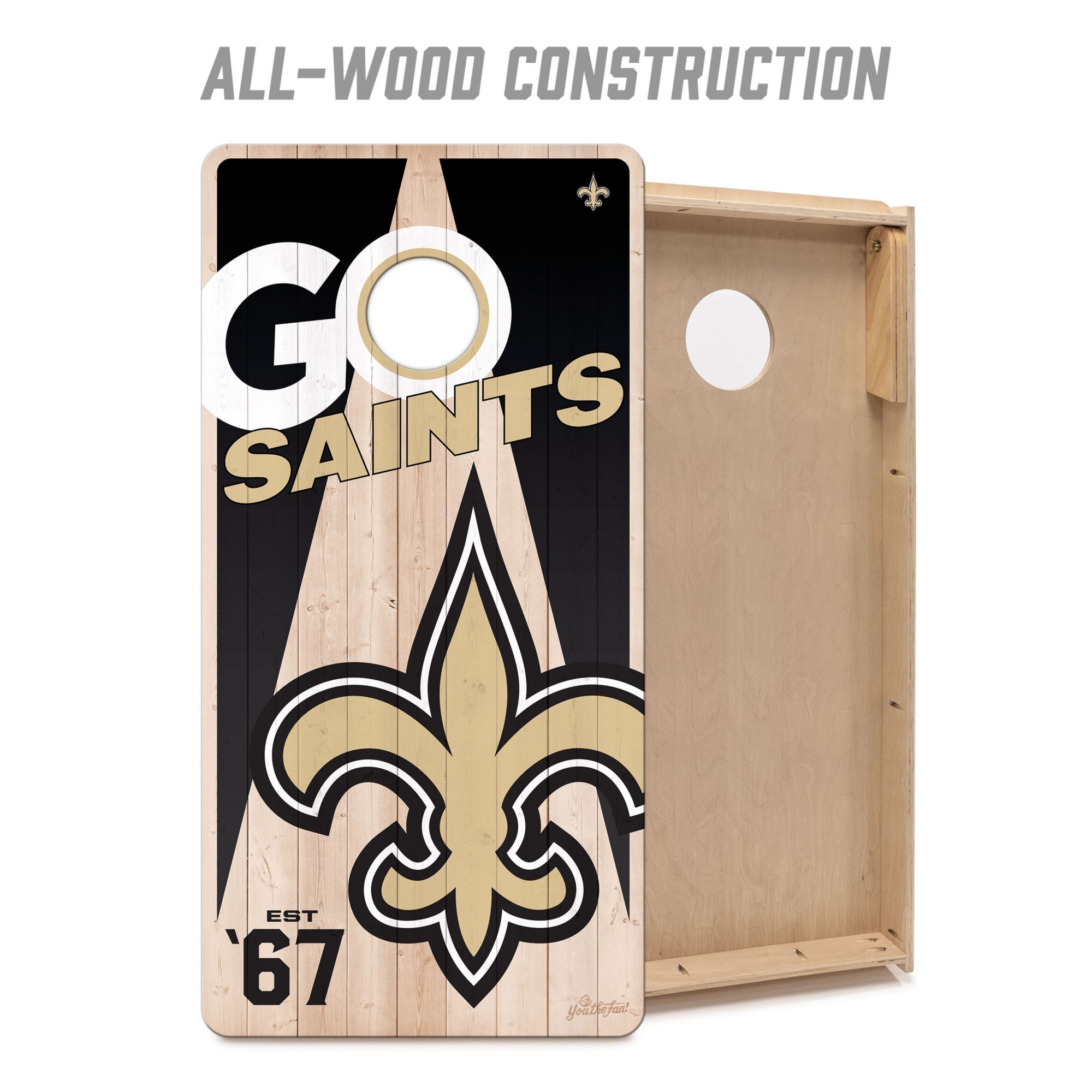 YouTheFan New Orleans Saints 2' x 4' Cornhole Boards product image