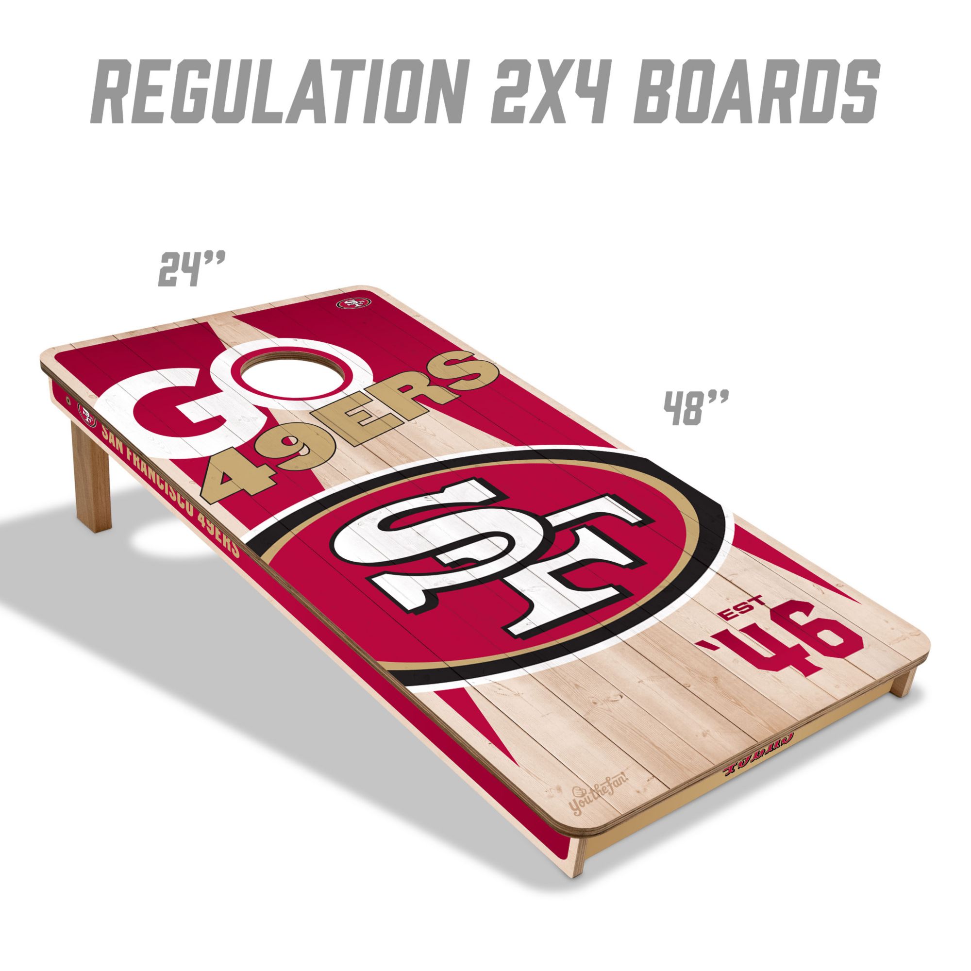 YouTheFan San Francisco 49ers 2' x 4' Cornhole Boards product image