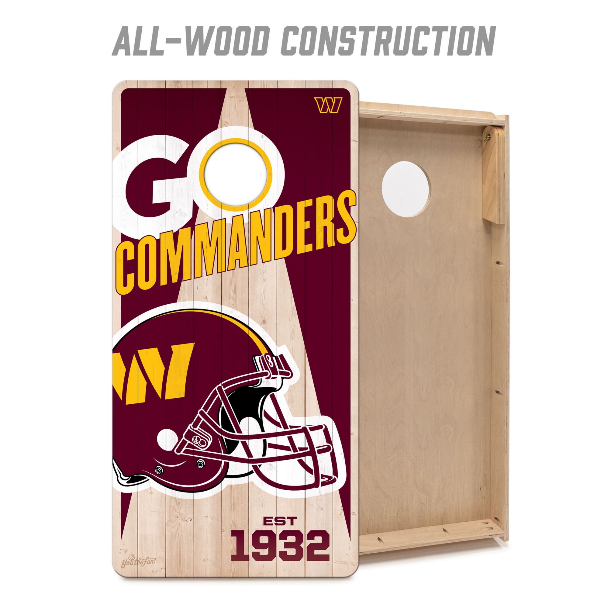 YouTheFan Washington Commanders 2' x 4' Cornhole Boards product image