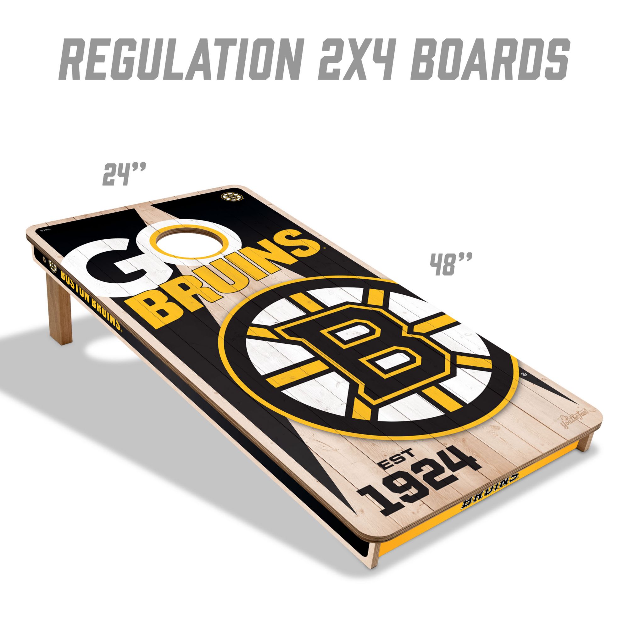 YouTheFan Boston Bruins 2' x 4' Cornhole Boards product image
