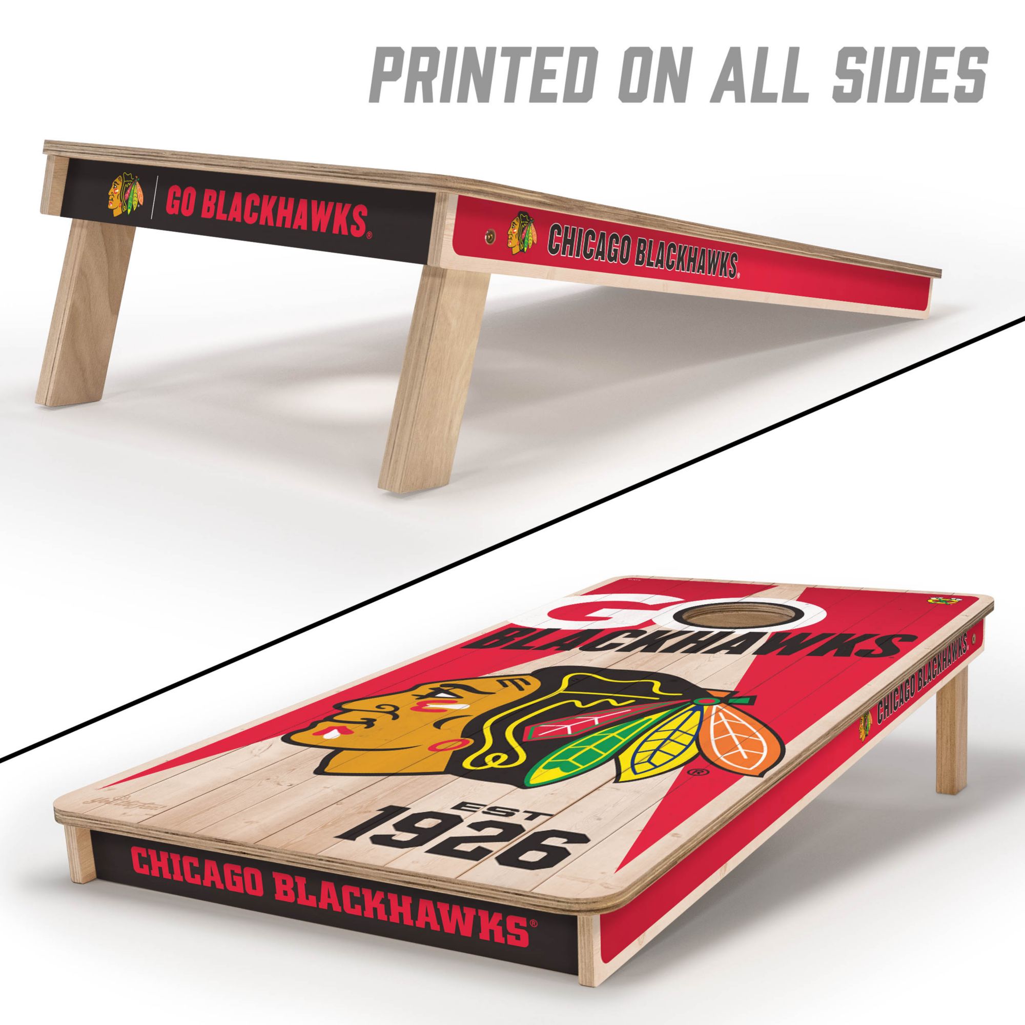YouTheFan Chicago Blackhawks 2' x 4' Cornhole Boards product image