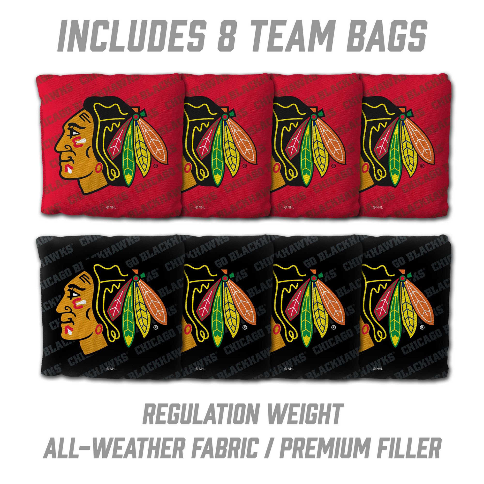 YouTheFan Chicago Blackhawks 2' x 4' Cornhole Boards product image