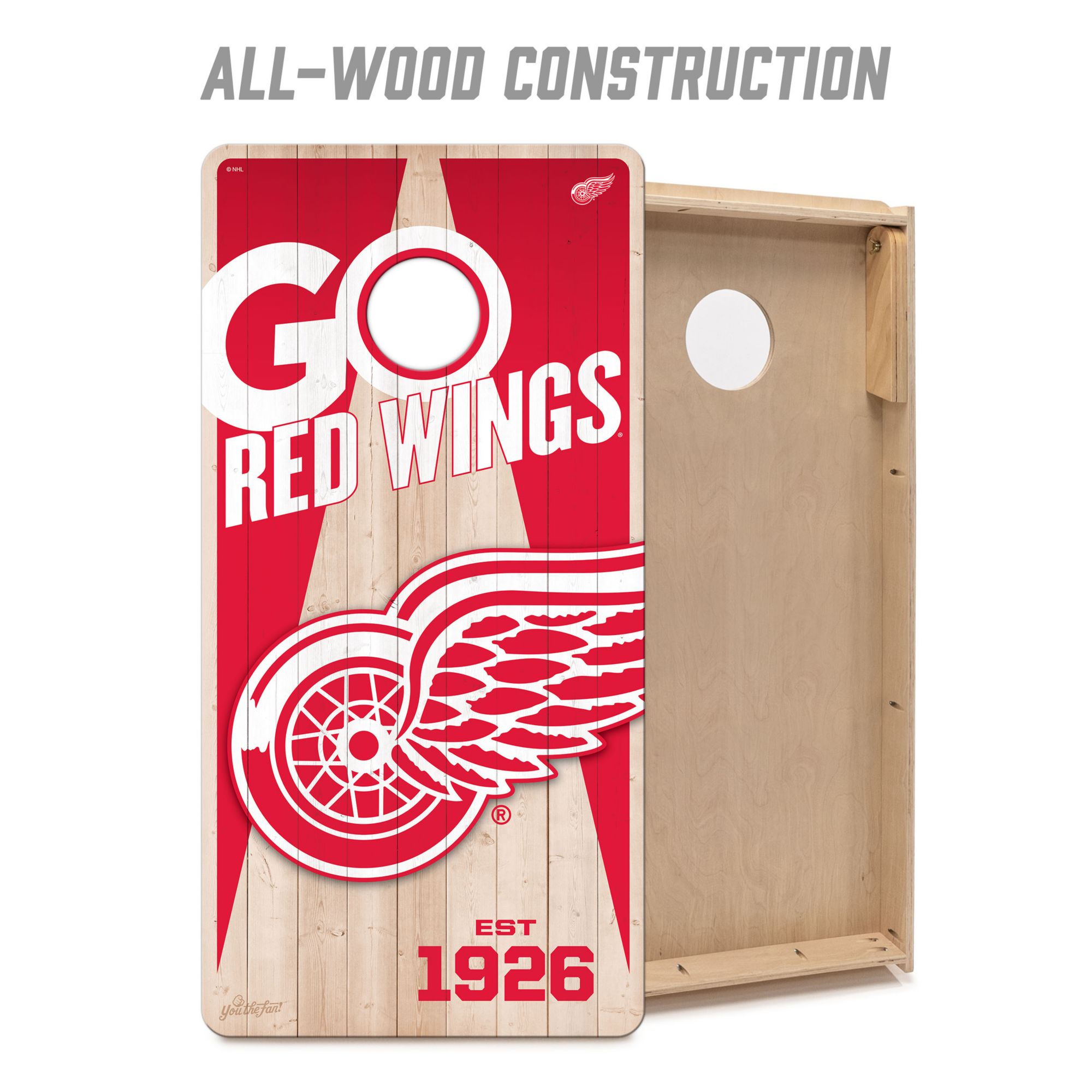 YouTheFan Detroit Red Wings 2' x 4' Cornhole Boards product image