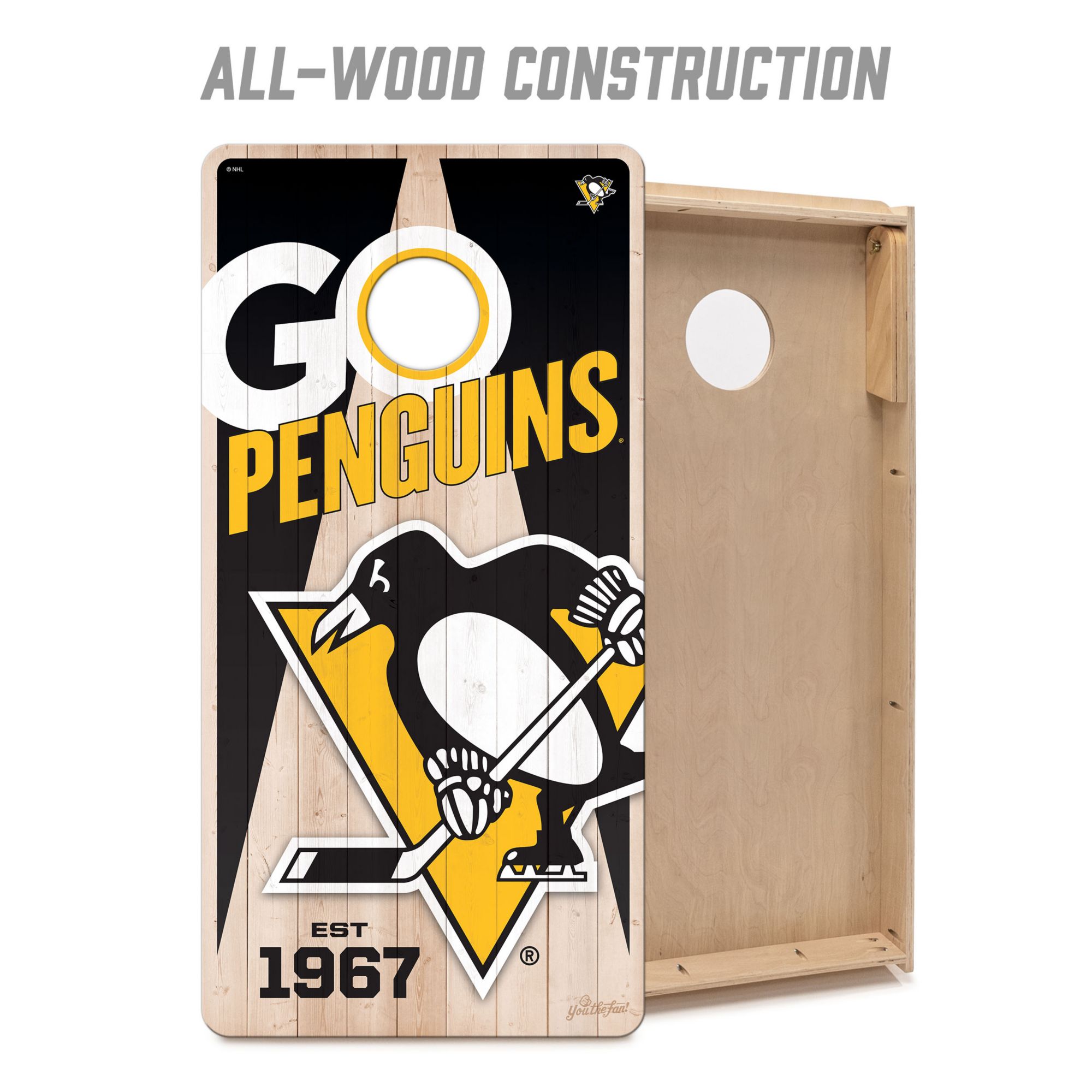 YouTheFan Pittsburgh Penguins 2' x 4' Cornhole Boards product image