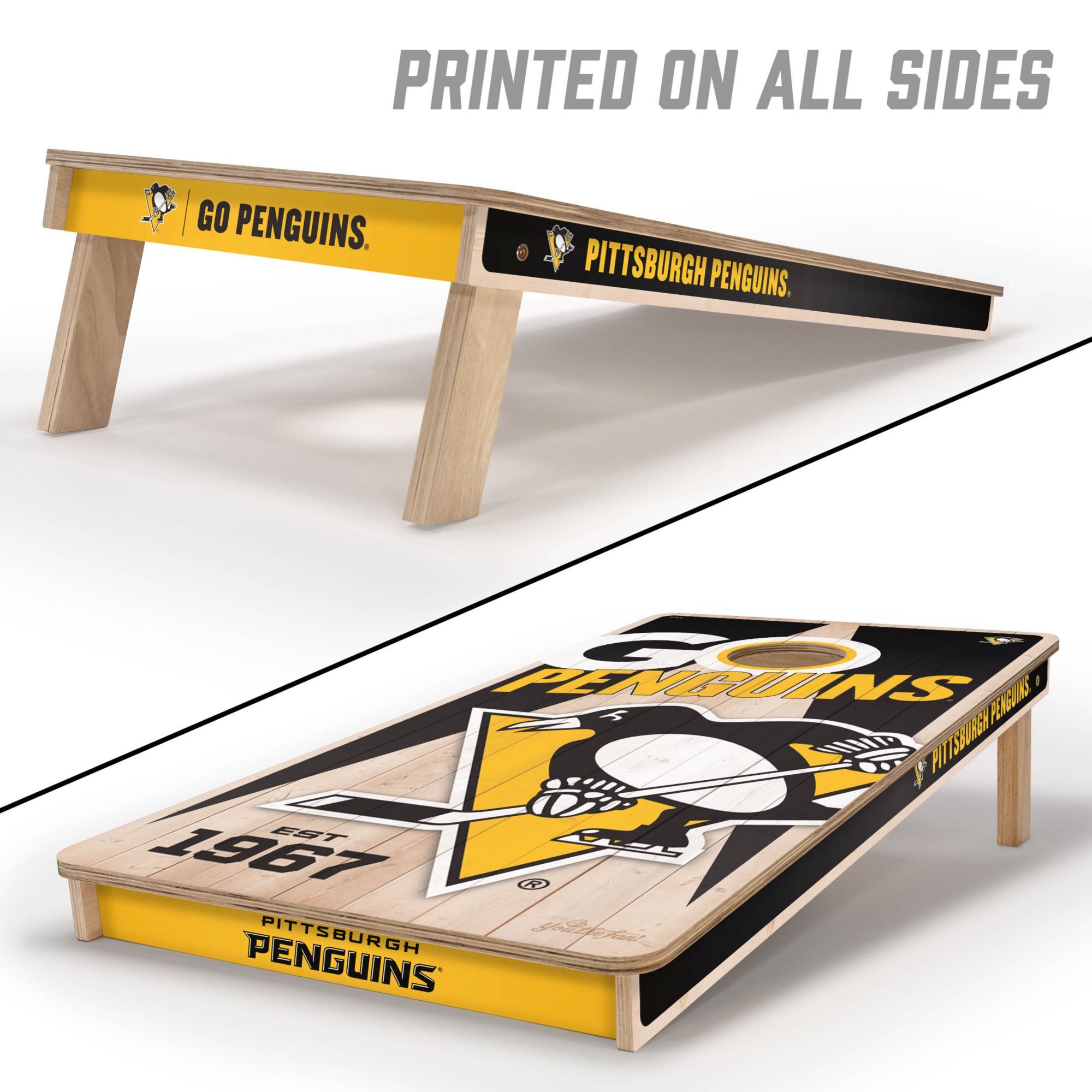 YouTheFan Pittsburgh Penguins 2' x 4' Cornhole Boards product image