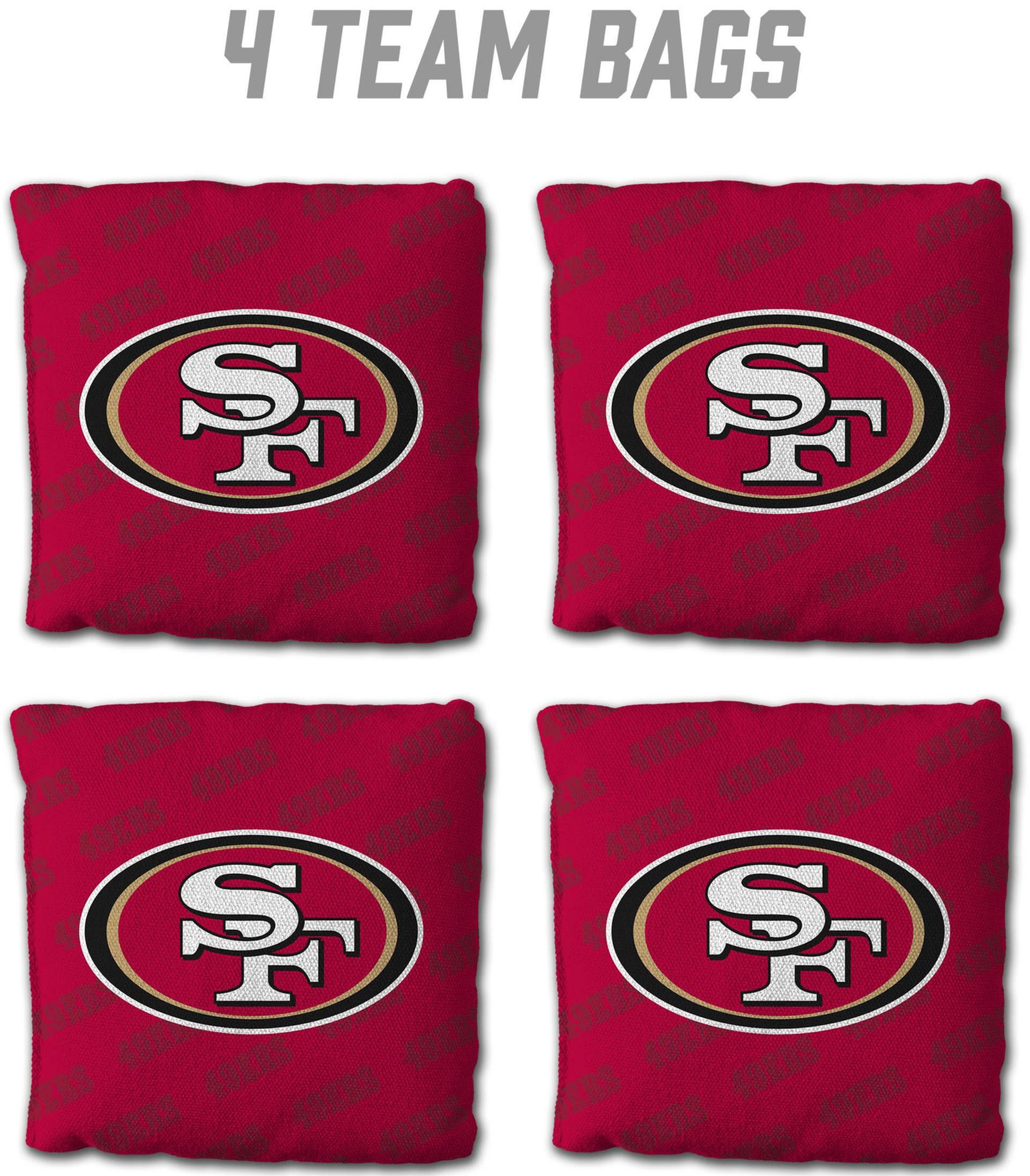 YouTheFan San Francisco 49ers 4-Pack Yellow Cornhole Bean Bags product image