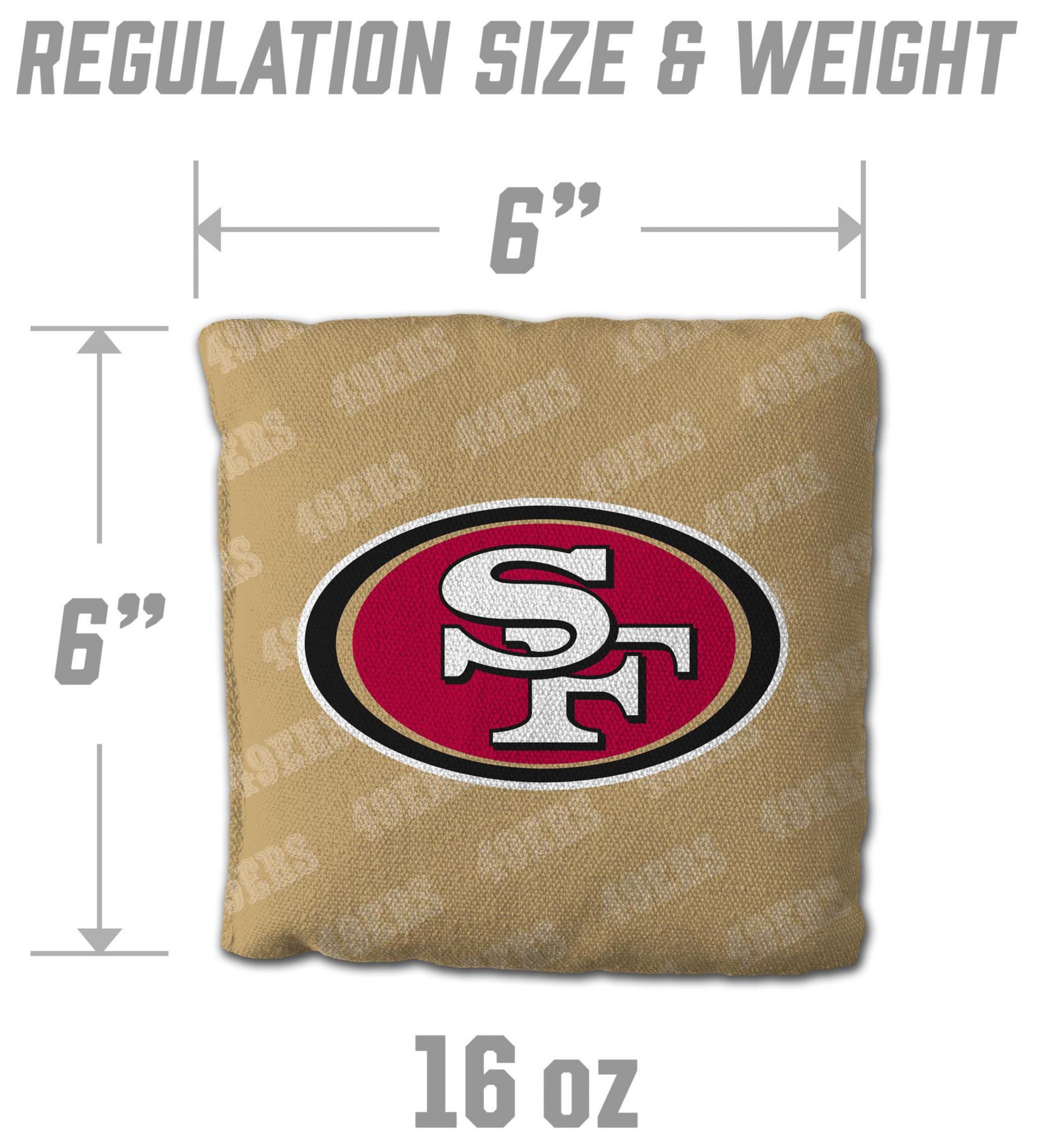 YouTheFan San Francisco 49ers 4-Pack Black Cornhole Bean Bags product image