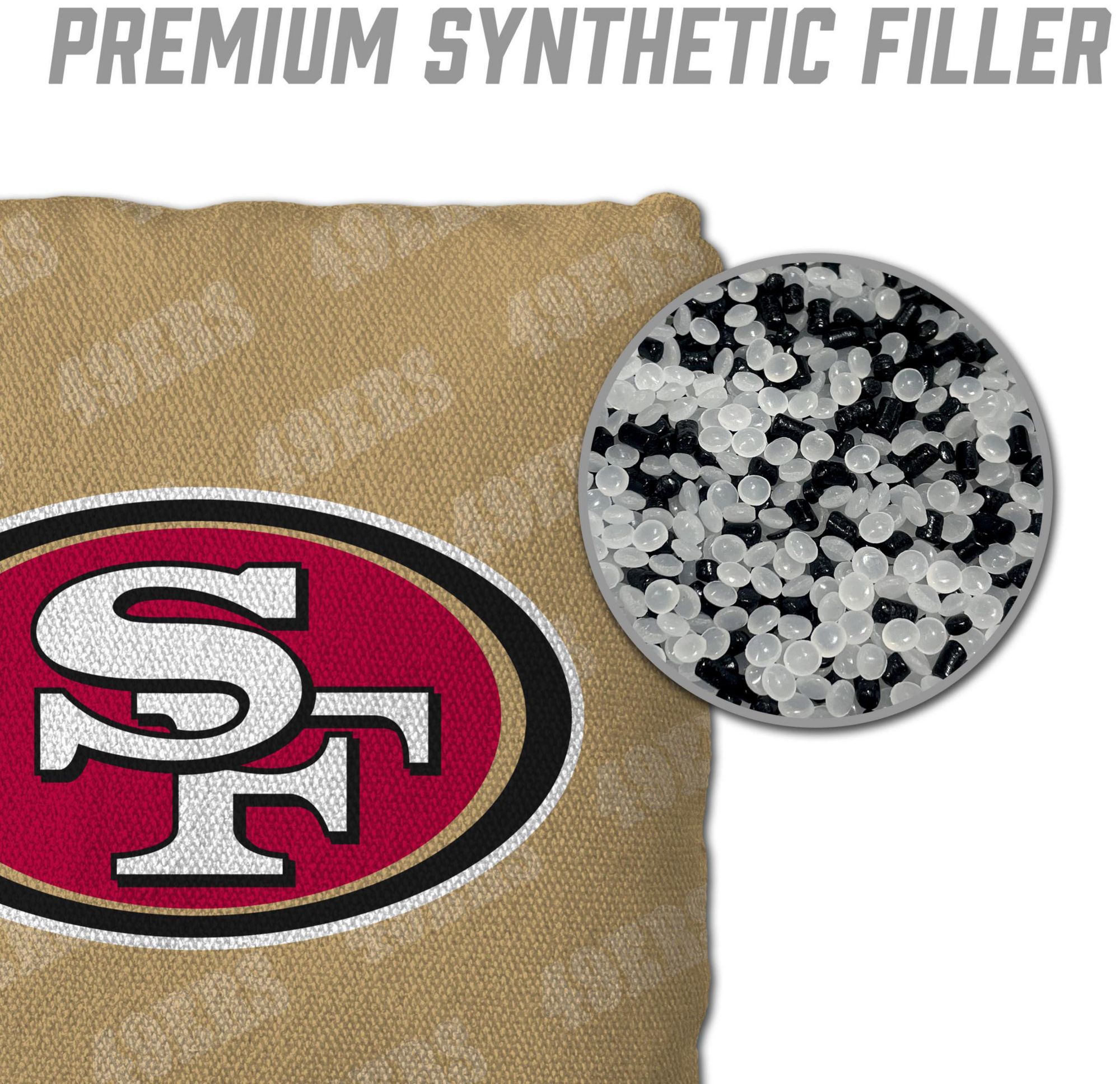 YouTheFan San Francisco 49ers 4-Pack Black Cornhole Bean Bags product image