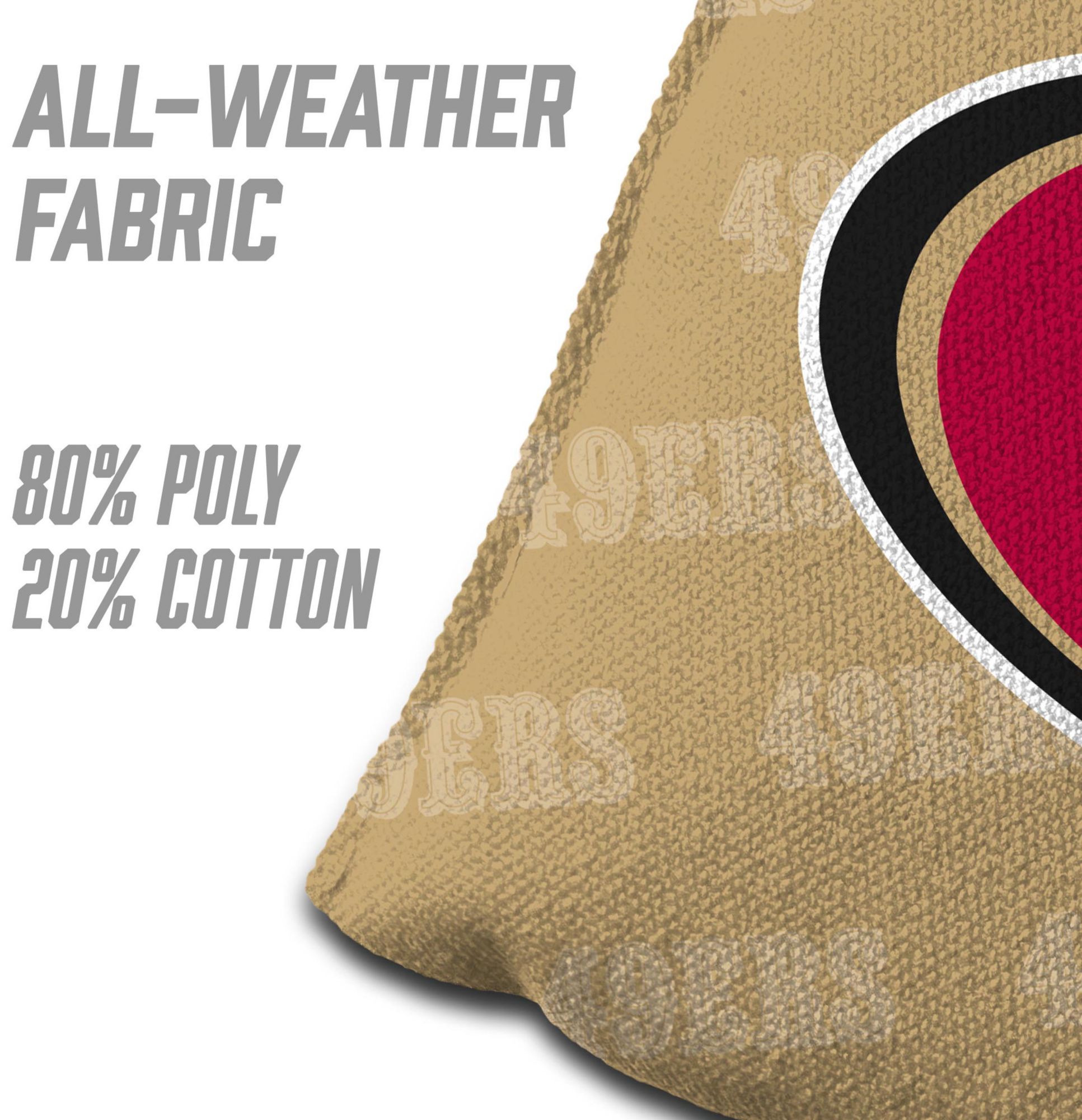 YouTheFan San Francisco 49ers 4-Pack Black Cornhole Bean Bags product image