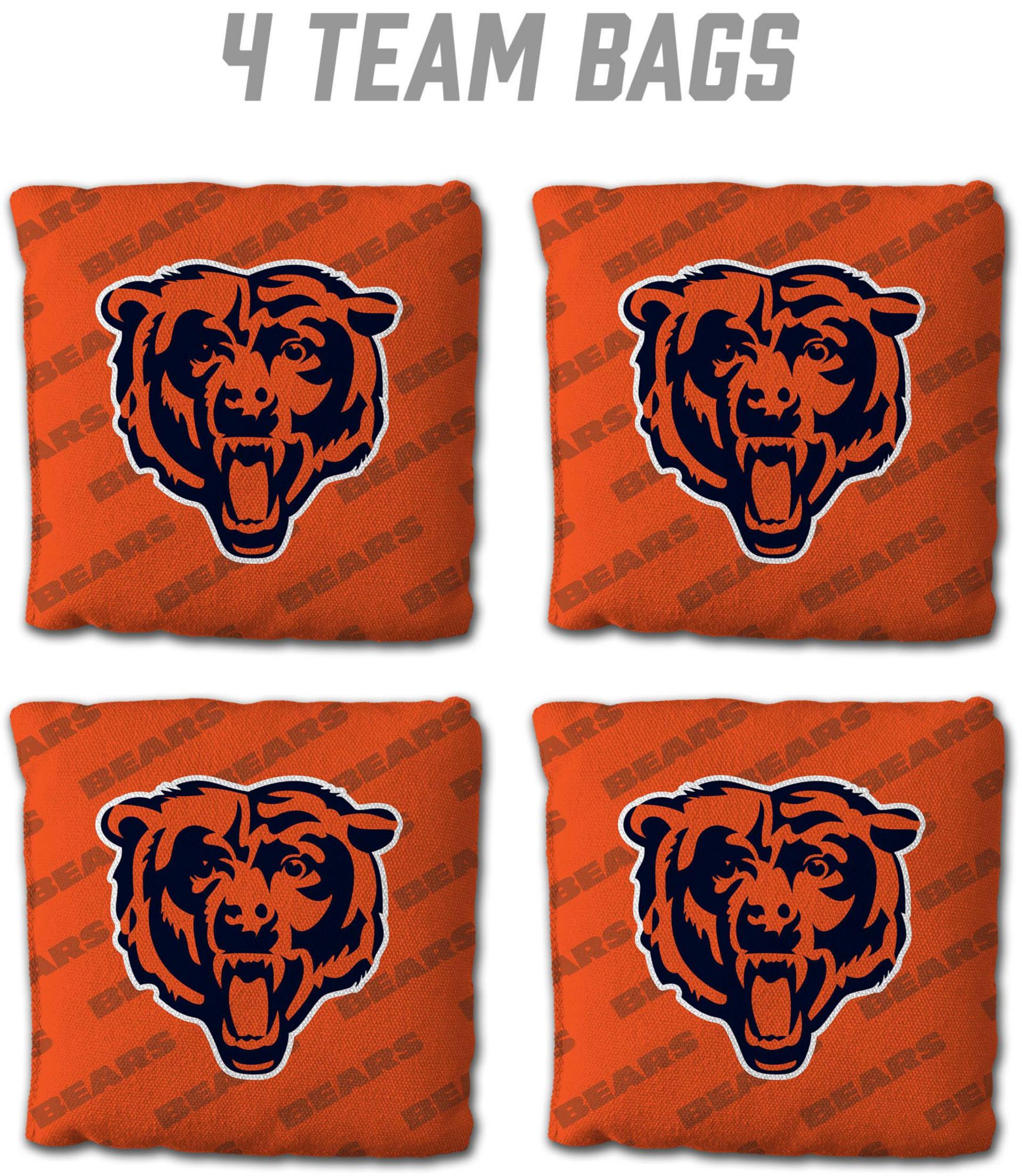 YouTheFan Chicago Bears 4-Pack Orange Cornhole Bean Bags product image