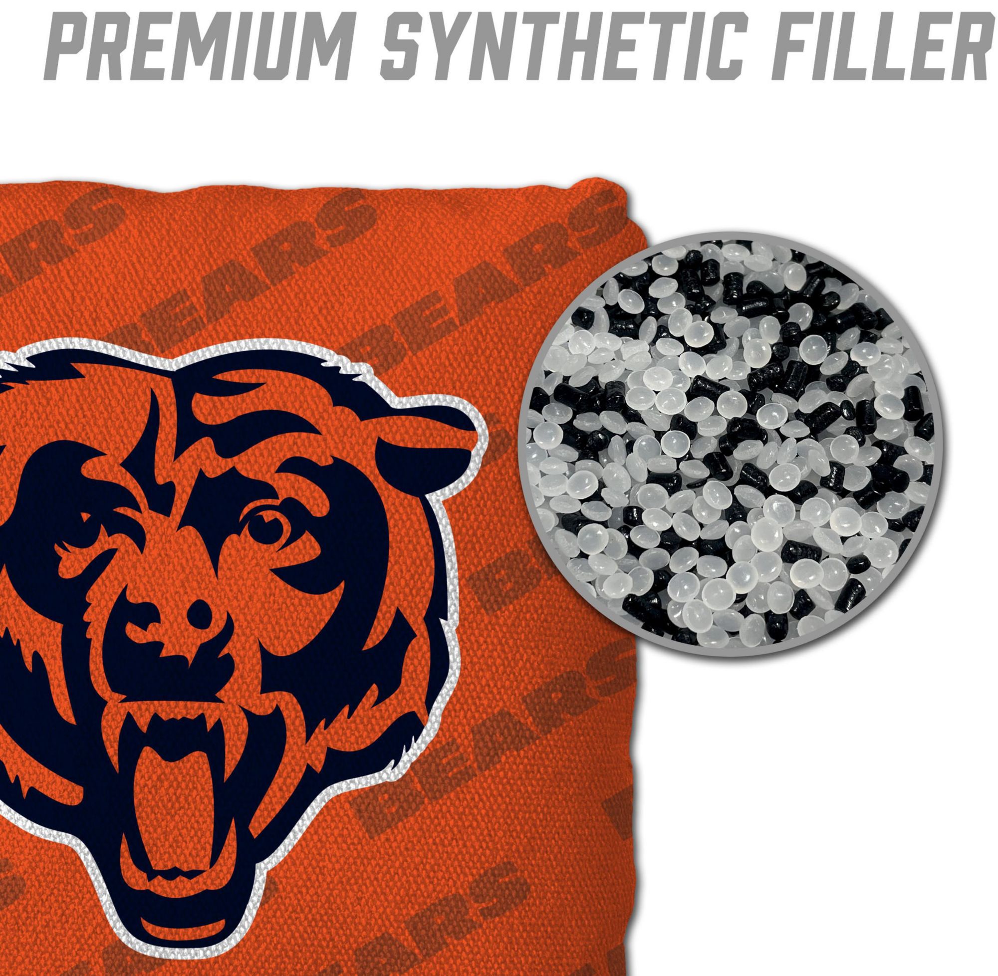 YouTheFan Chicago Bears 4-Pack Orange Cornhole Bean Bags product image