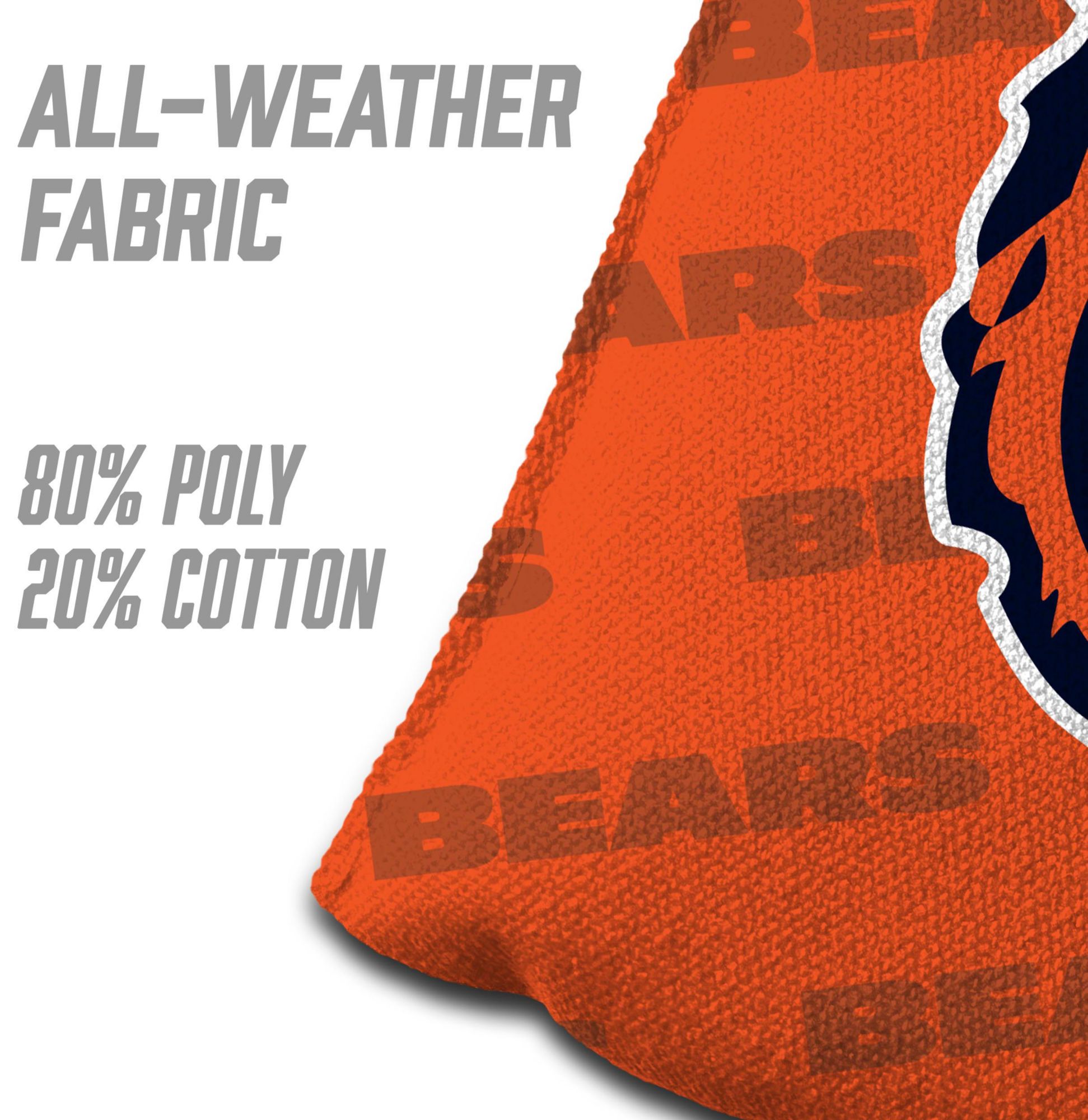 YouTheFan Chicago Bears 4-Pack Orange Cornhole Bean Bags product image