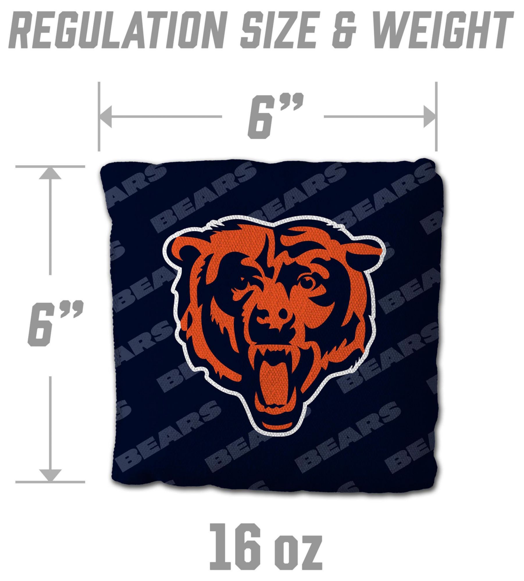 YouTheFan Chicago Bears 4-Pack Blue Cornhole Bean Bags product image