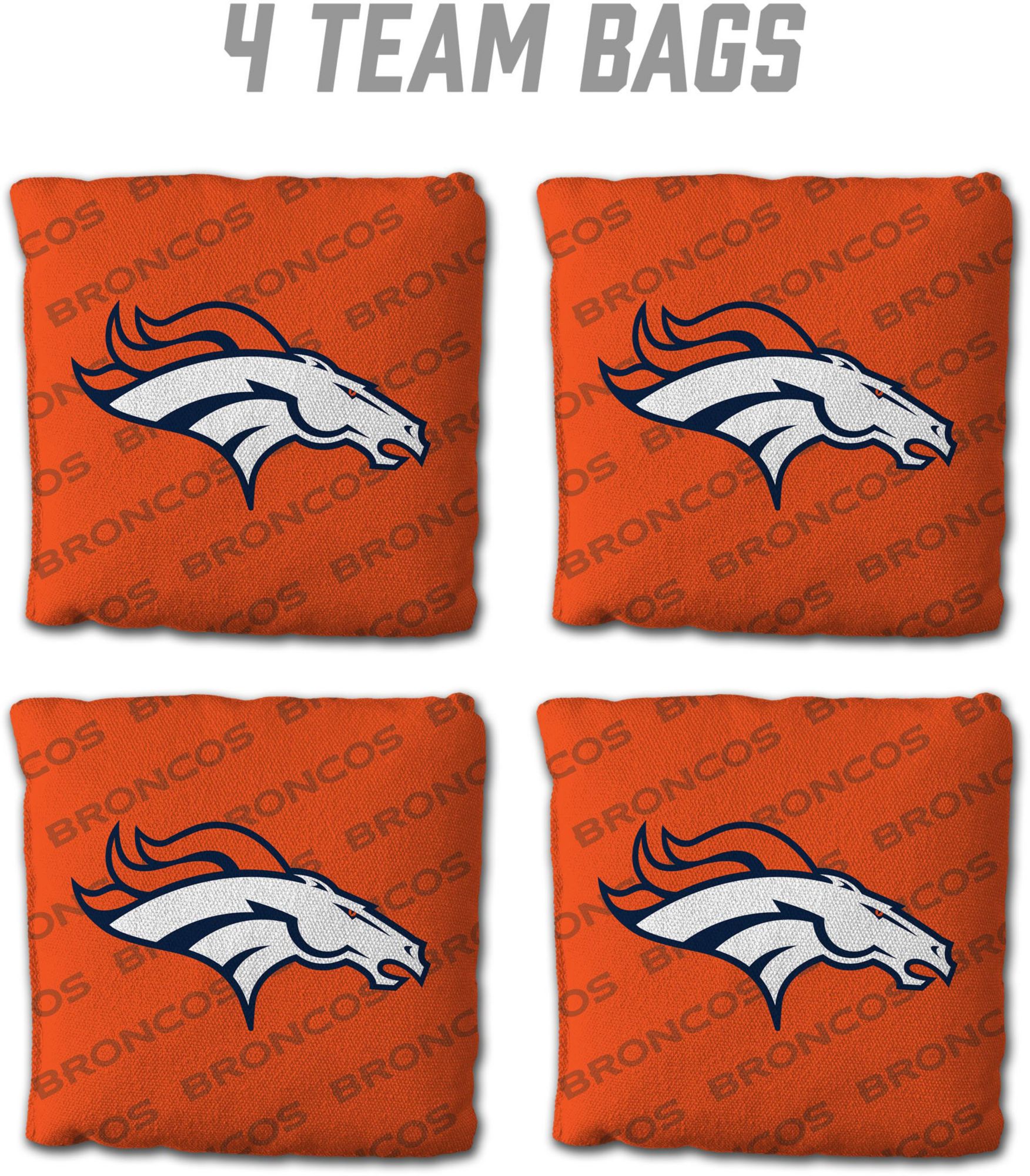 YouTheFan Denver Broncos 4-Pack Orange Cornhole Bean Bags product image