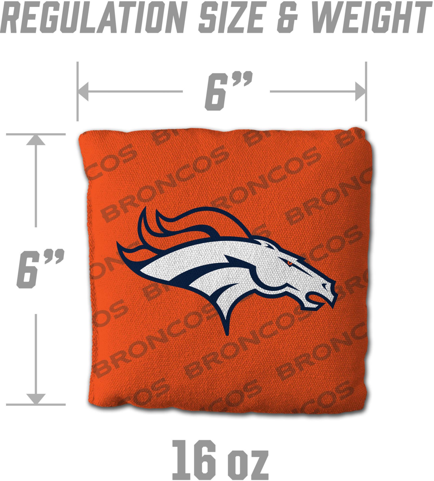 YouTheFan Denver Broncos 4-Pack Orange Cornhole Bean Bags product image