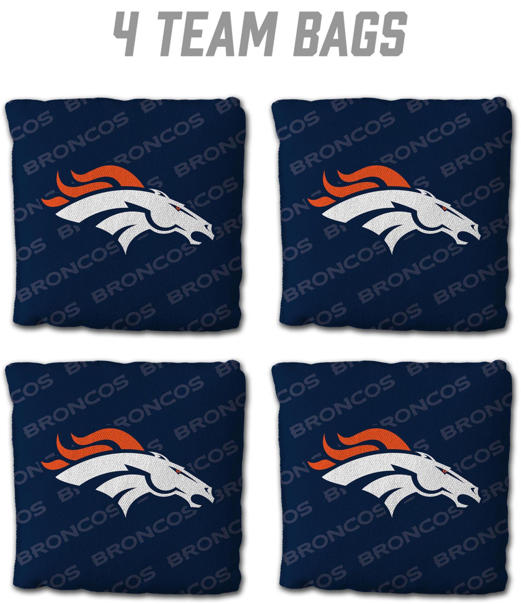 YouTheFan Denver Broncos 4-Pack Blue Cornhole Bean Bags product image