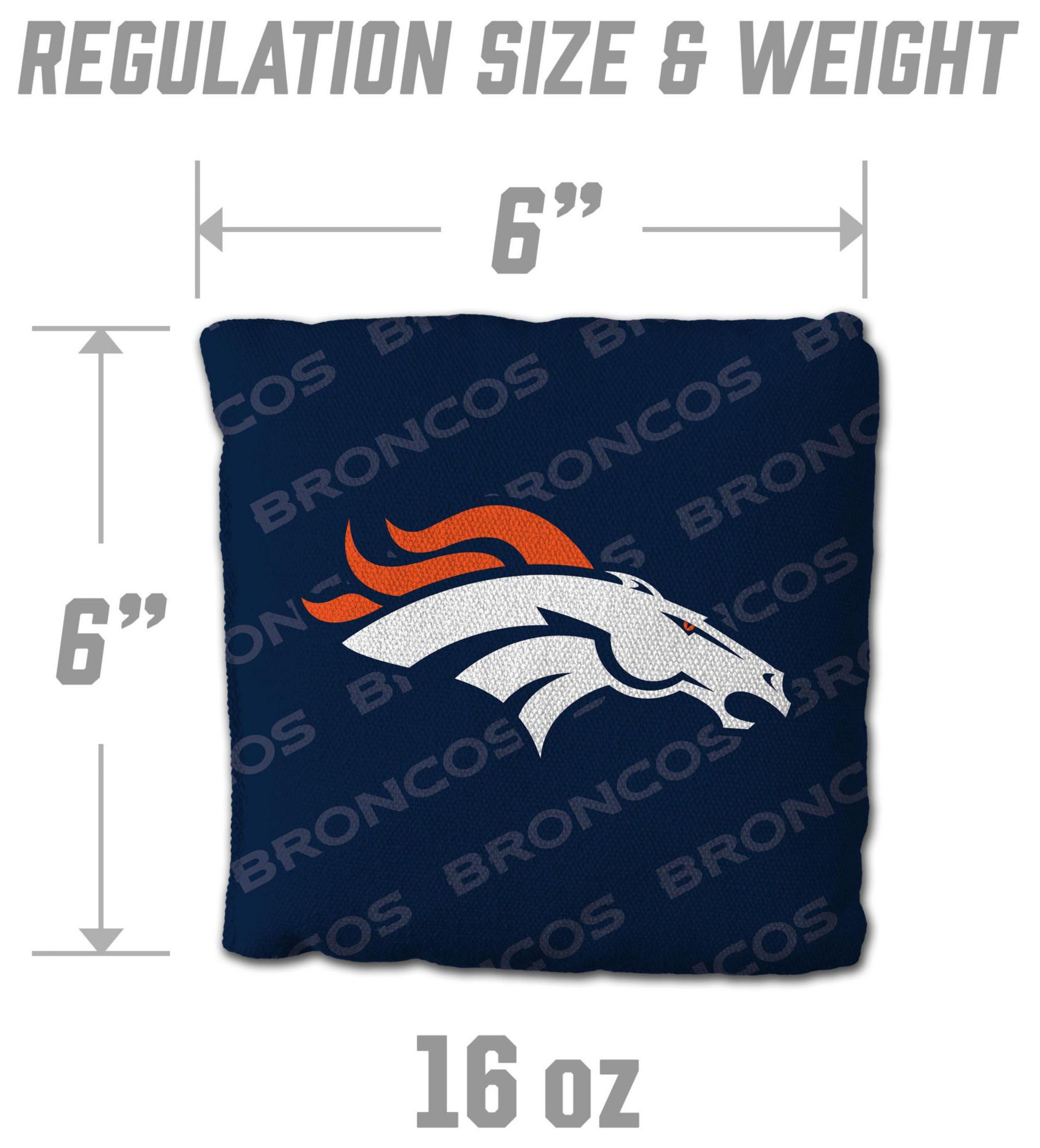 YouTheFan Denver Broncos 4-Pack Blue Cornhole Bean Bags product image