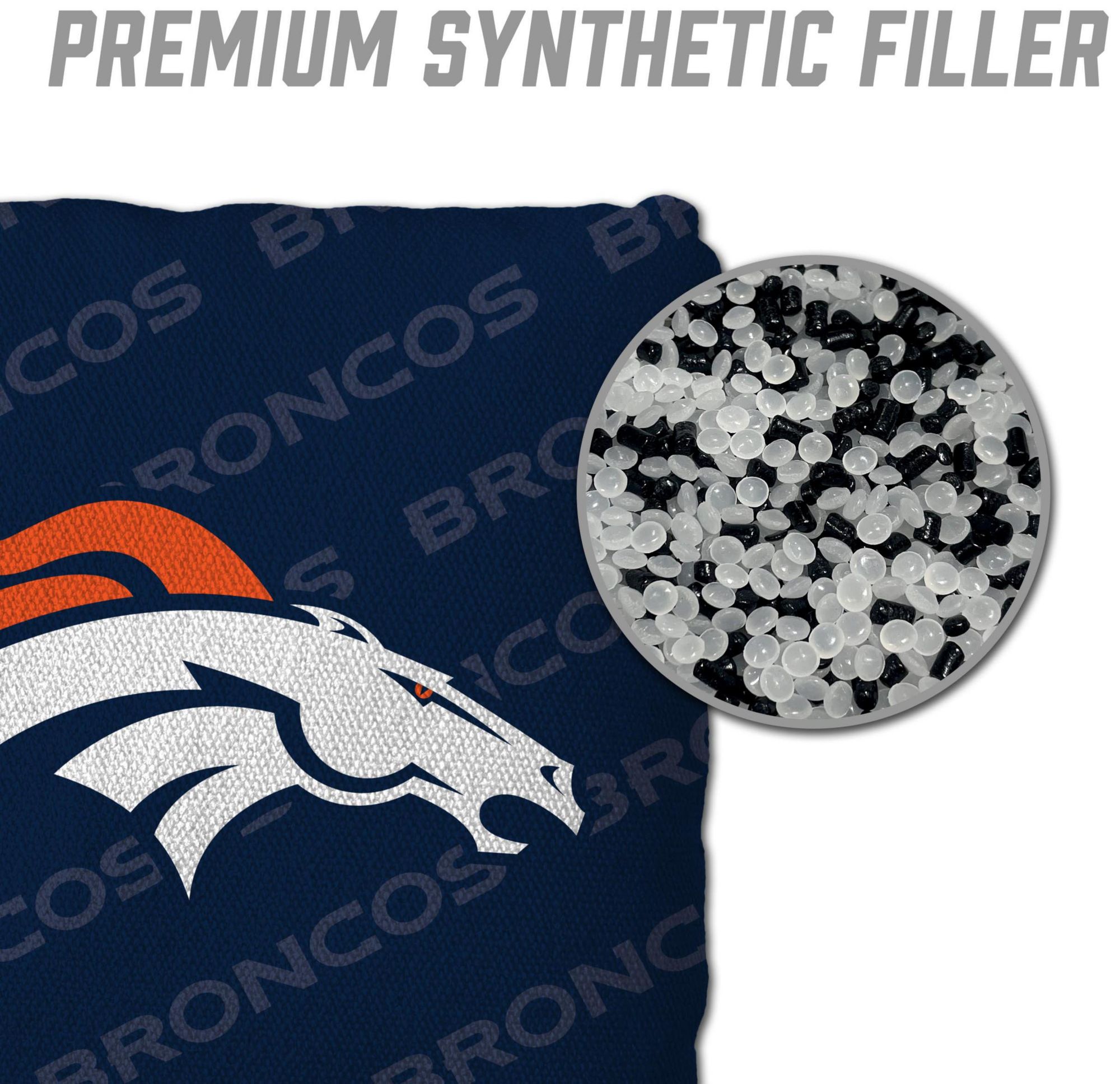 YouTheFan Denver Broncos 4-Pack Blue Cornhole Bean Bags product image