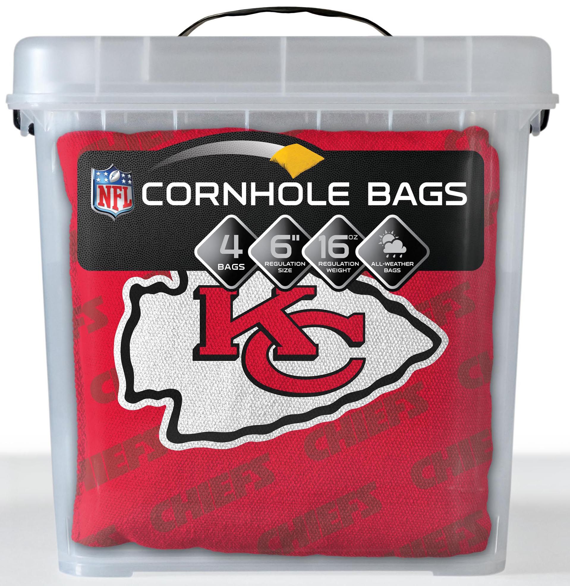 YouTheFan Kansas City Chiefs 4-Pack Red Cornhole Bean Bags product image