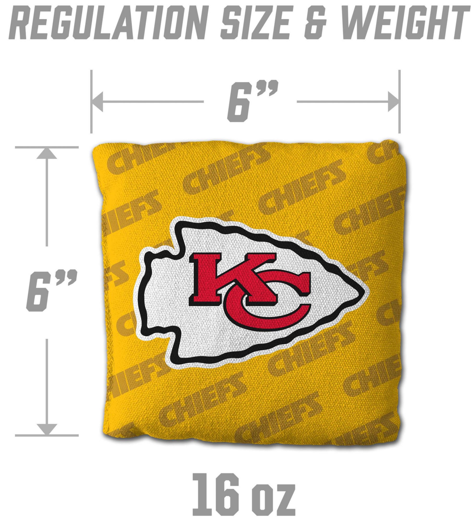 YouTheFan Kansas City Chiefs 4-Pack Yellow Cornhole Bean Bags product image