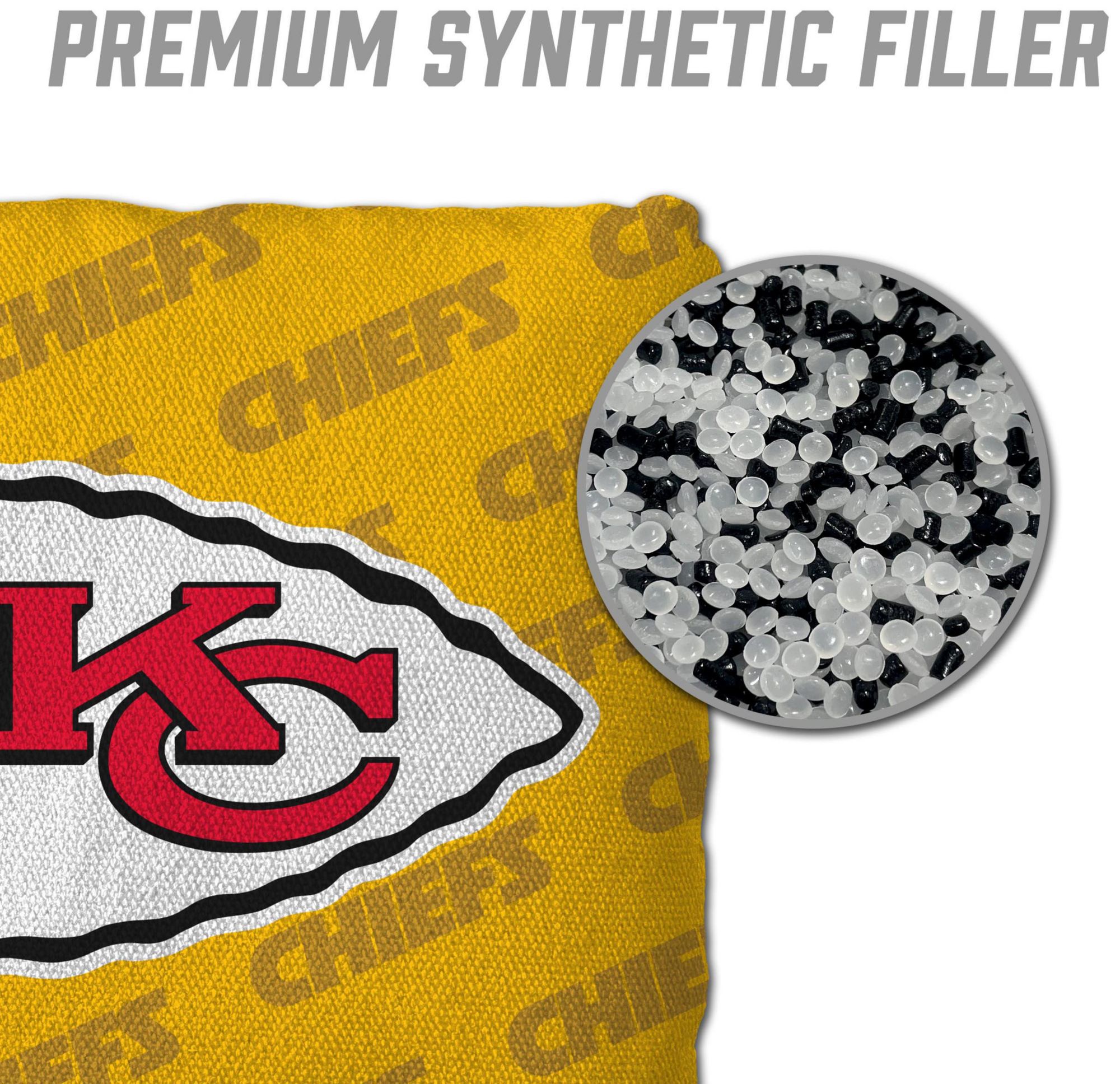YouTheFan Kansas City Chiefs 4-Pack Yellow Cornhole Bean Bags product image