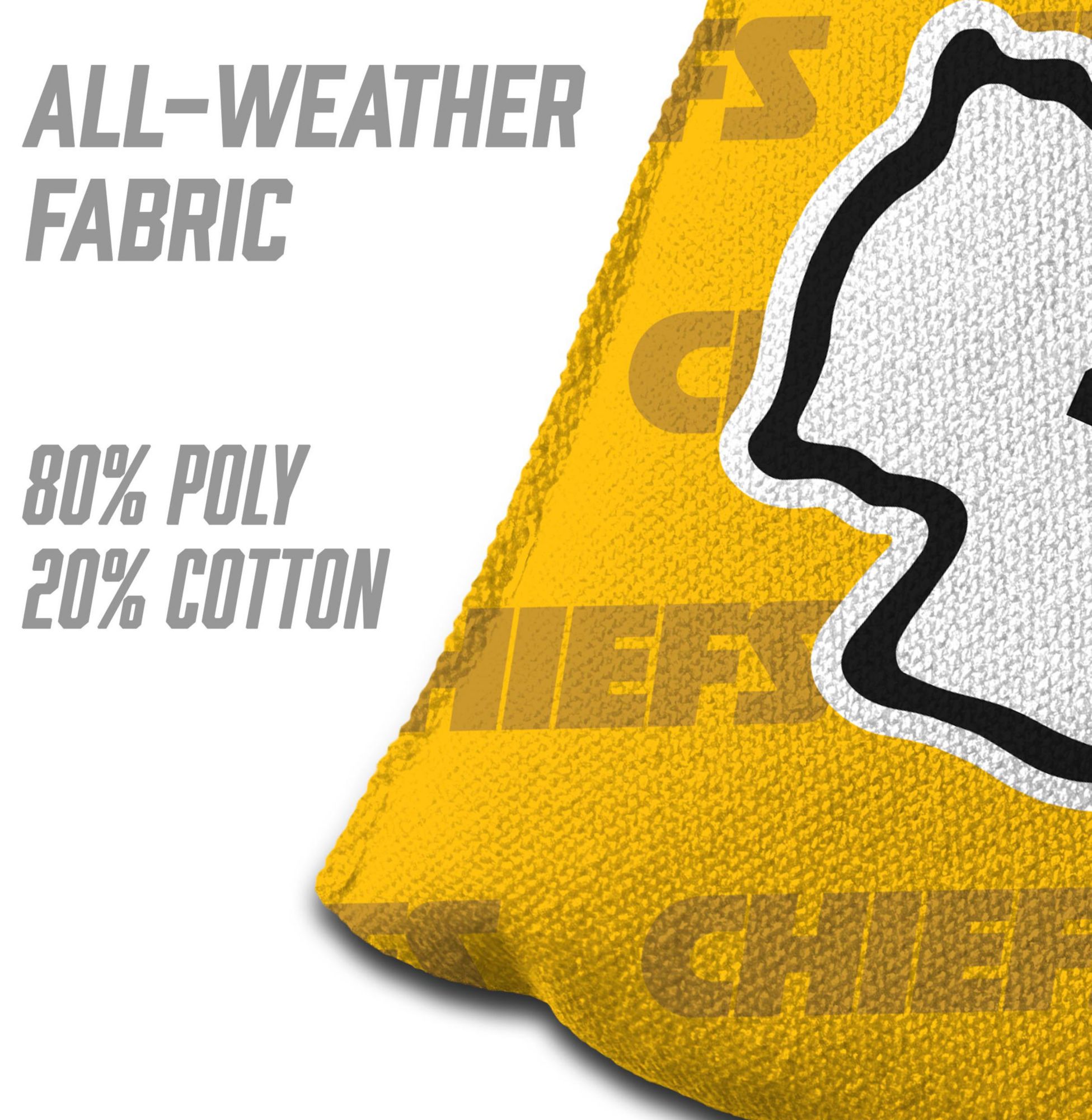 YouTheFan Kansas City Chiefs 4-Pack Yellow Cornhole Bean Bags product image