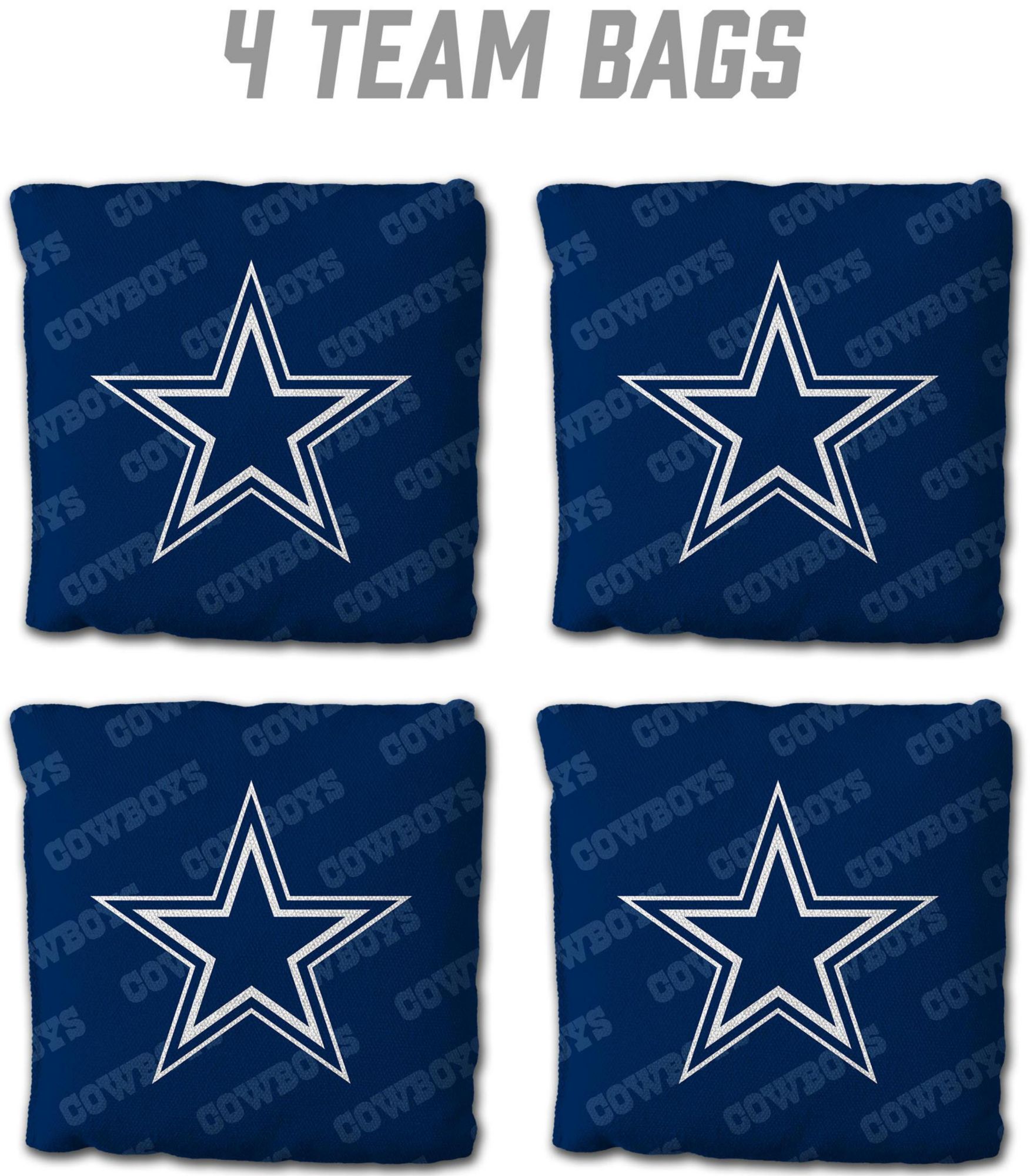 YouTheFan Dallas Cowboys 4-Pack Blue Cornhole Bean Bags product image
