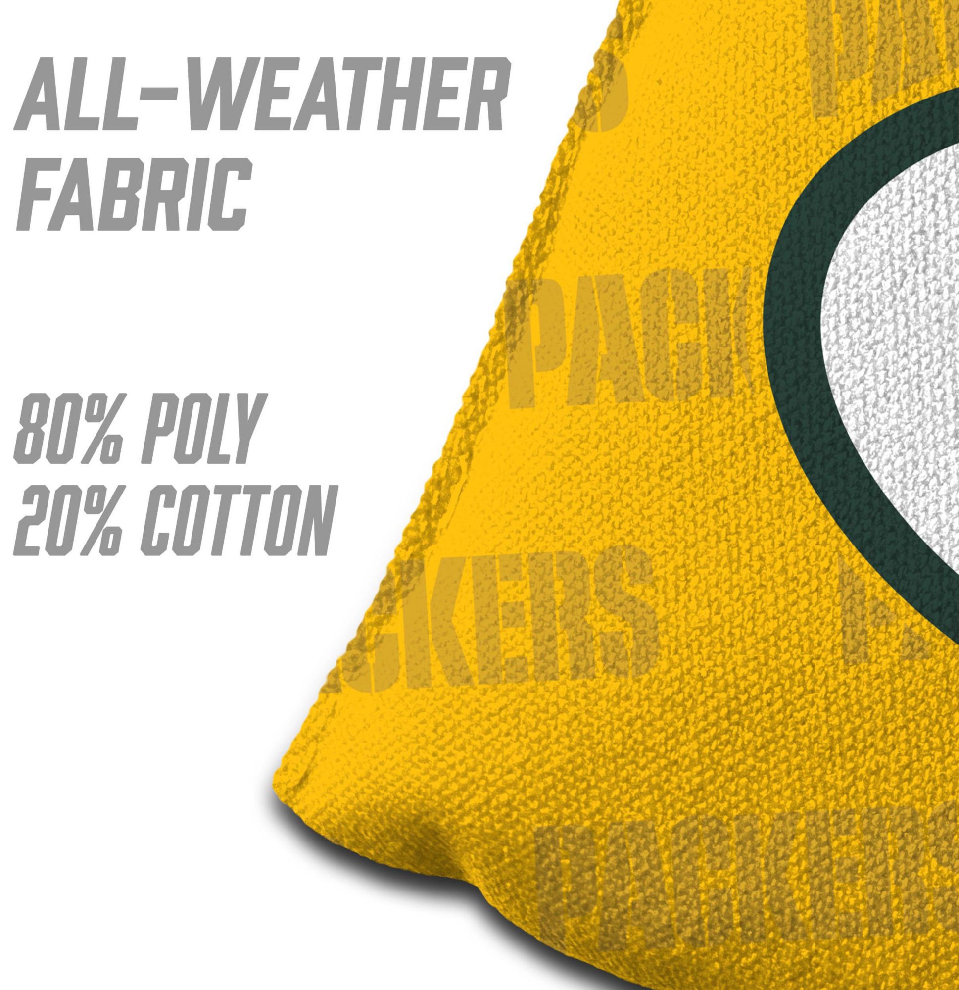 YouTheFan Green Bay Packers 4-Pack Yellow Cornhole Bean Bags product image