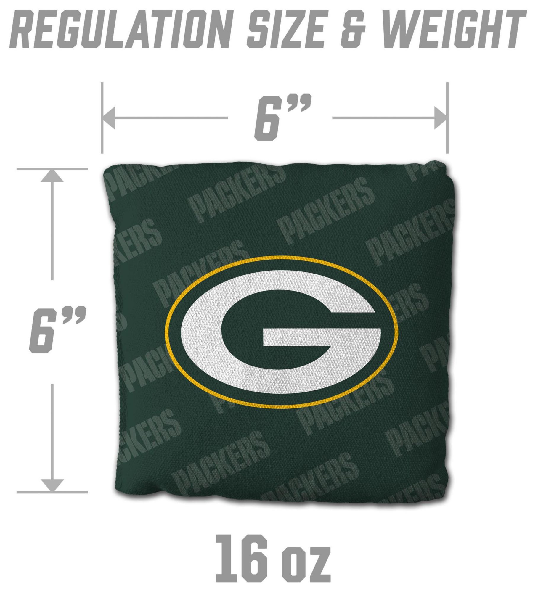 YouTheFan Green Bay Packers 4-Pack Green Cornhole Bean Bags product image