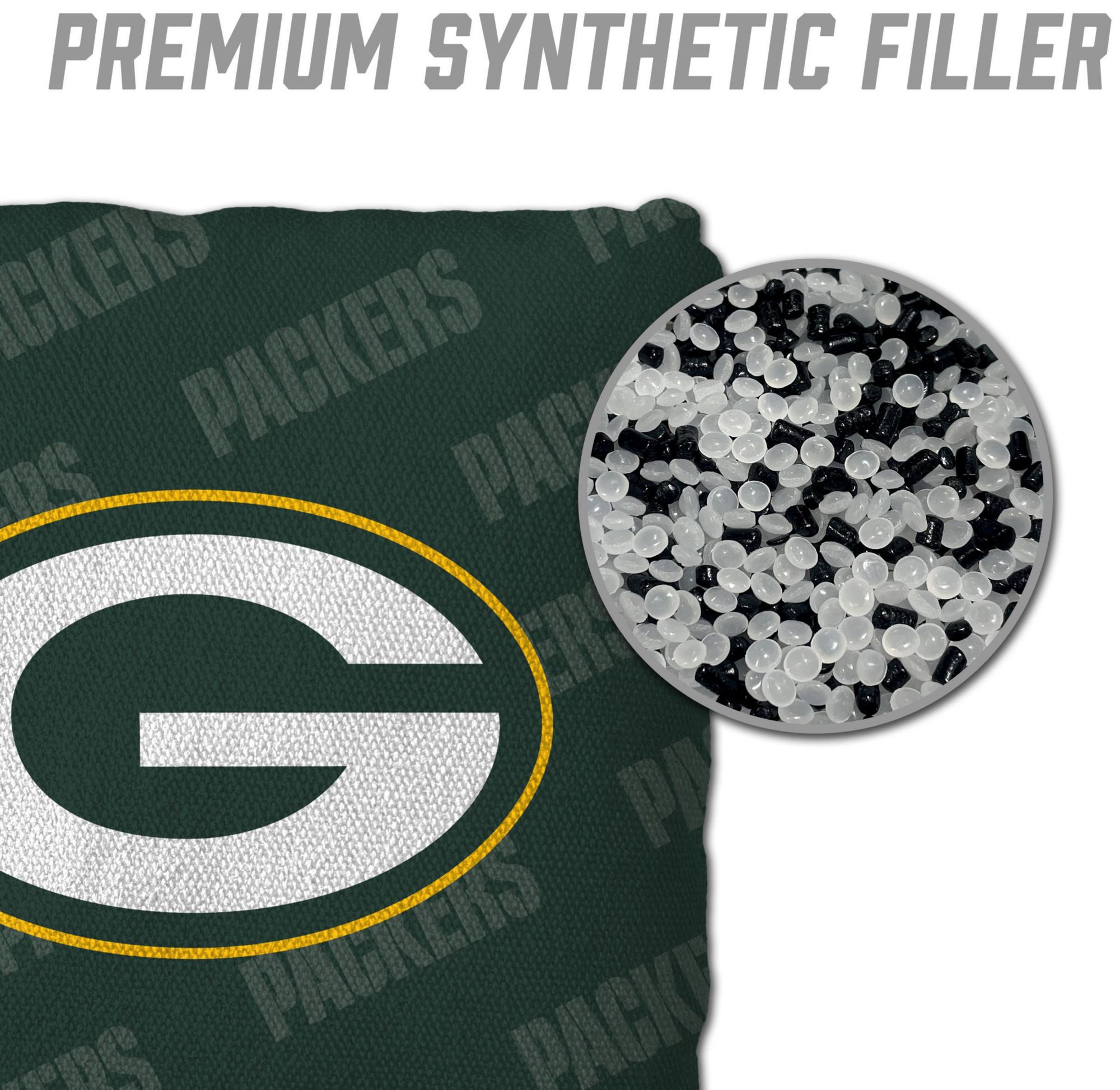 YouTheFan Green Bay Packers 4-Pack Green Cornhole Bean Bags product image