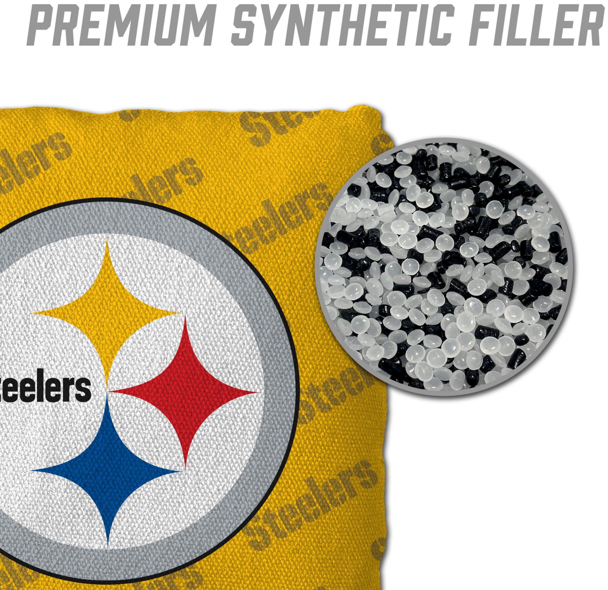 YouTheFan Pittsburgh Steelers 4-Pack Yellow Cornhole Bean Bags product image