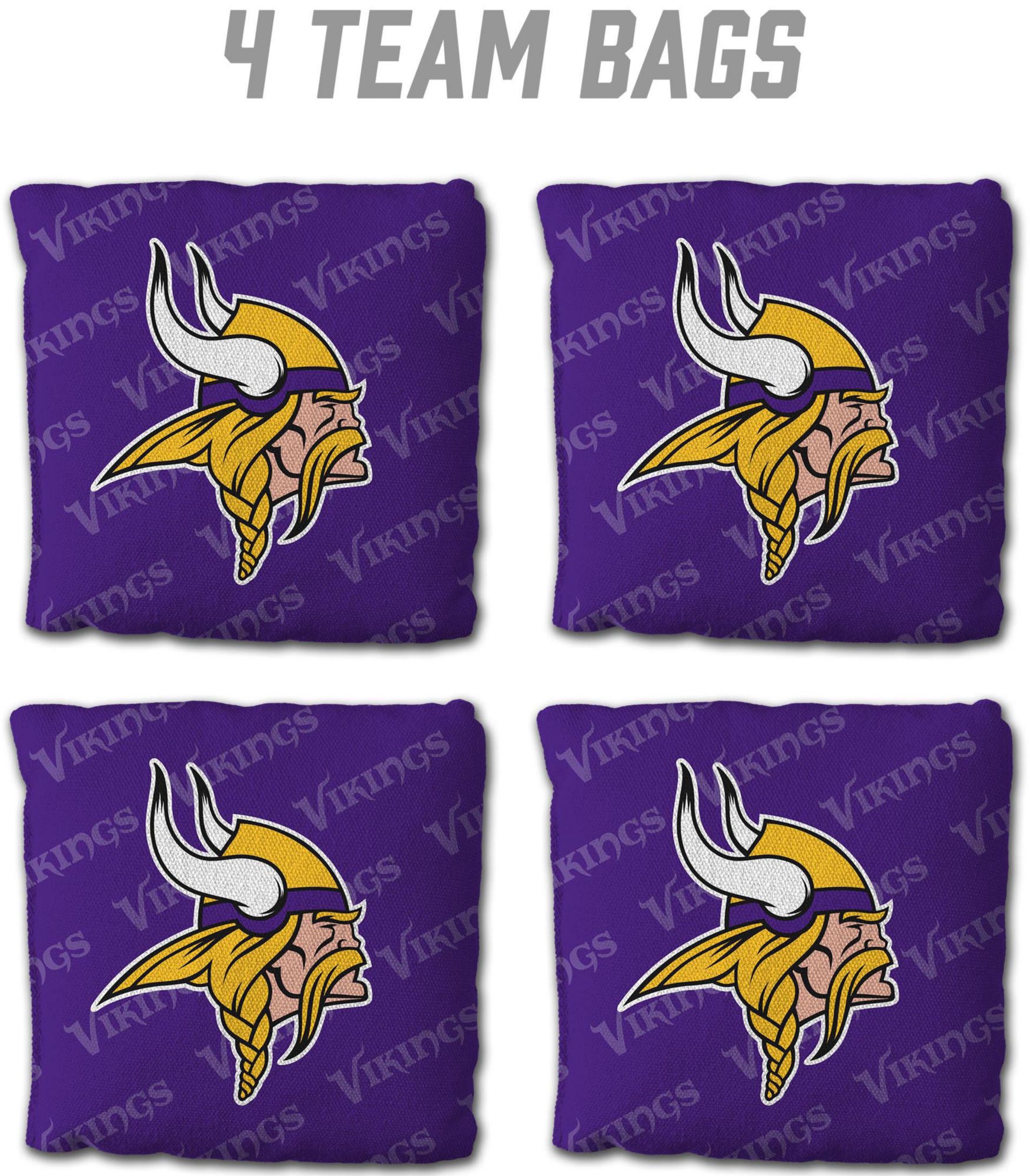 YouTheFan Minnesota Vikings 4-Pack Purple Cornhole Bean Bags product image