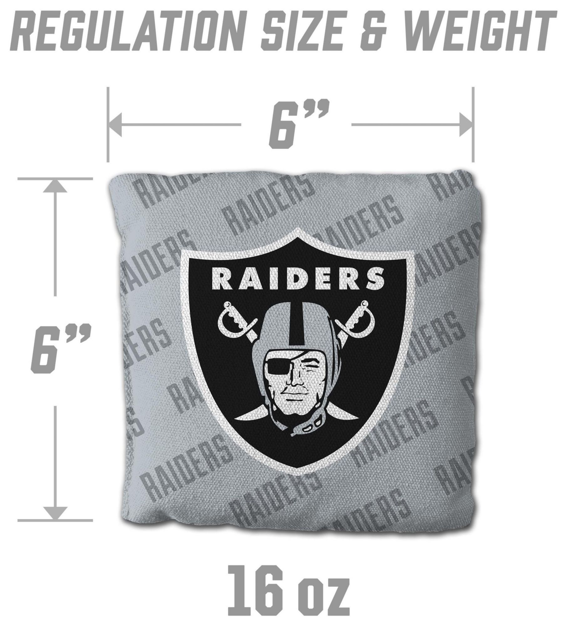 YouTheFan Las Vegas Raiders 4-Pack Grey Cornhole Bean Bags product image