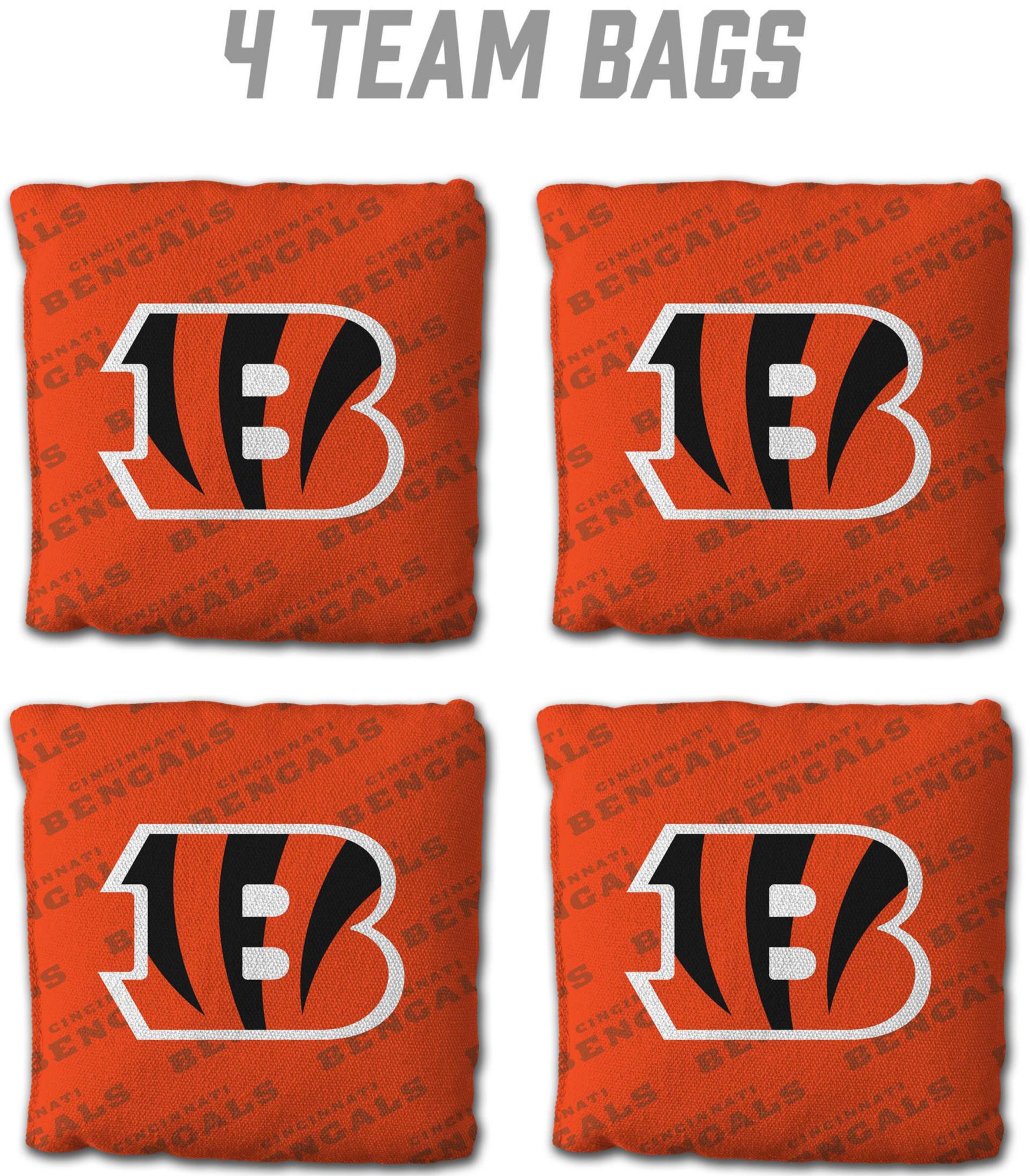 YouTheFan Cincinnati Bengals 4-Pack Orange Cornhole Bean Bags product image