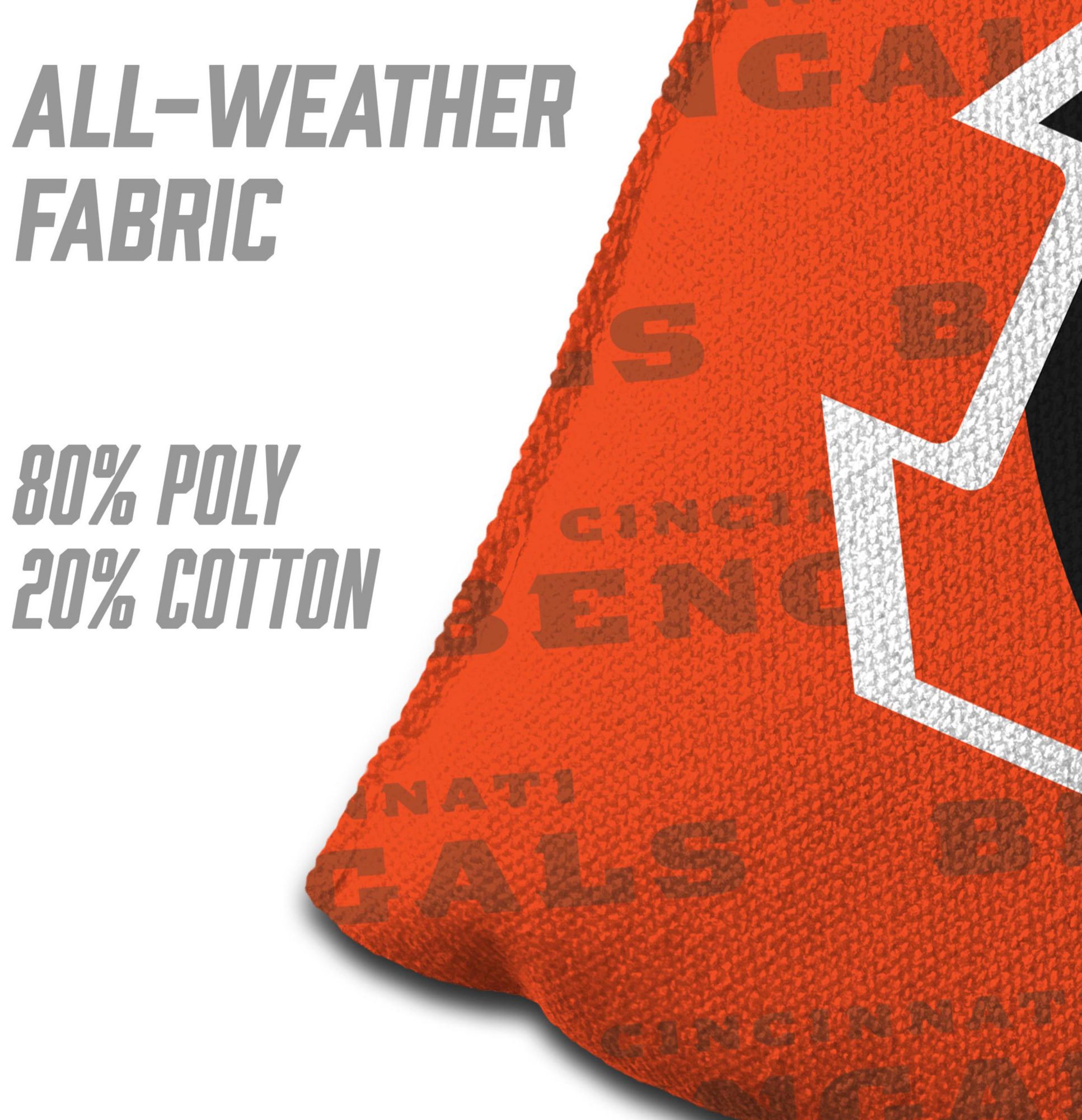 YouTheFan Cincinnati Bengals 4-Pack Orange Cornhole Bean Bags product image