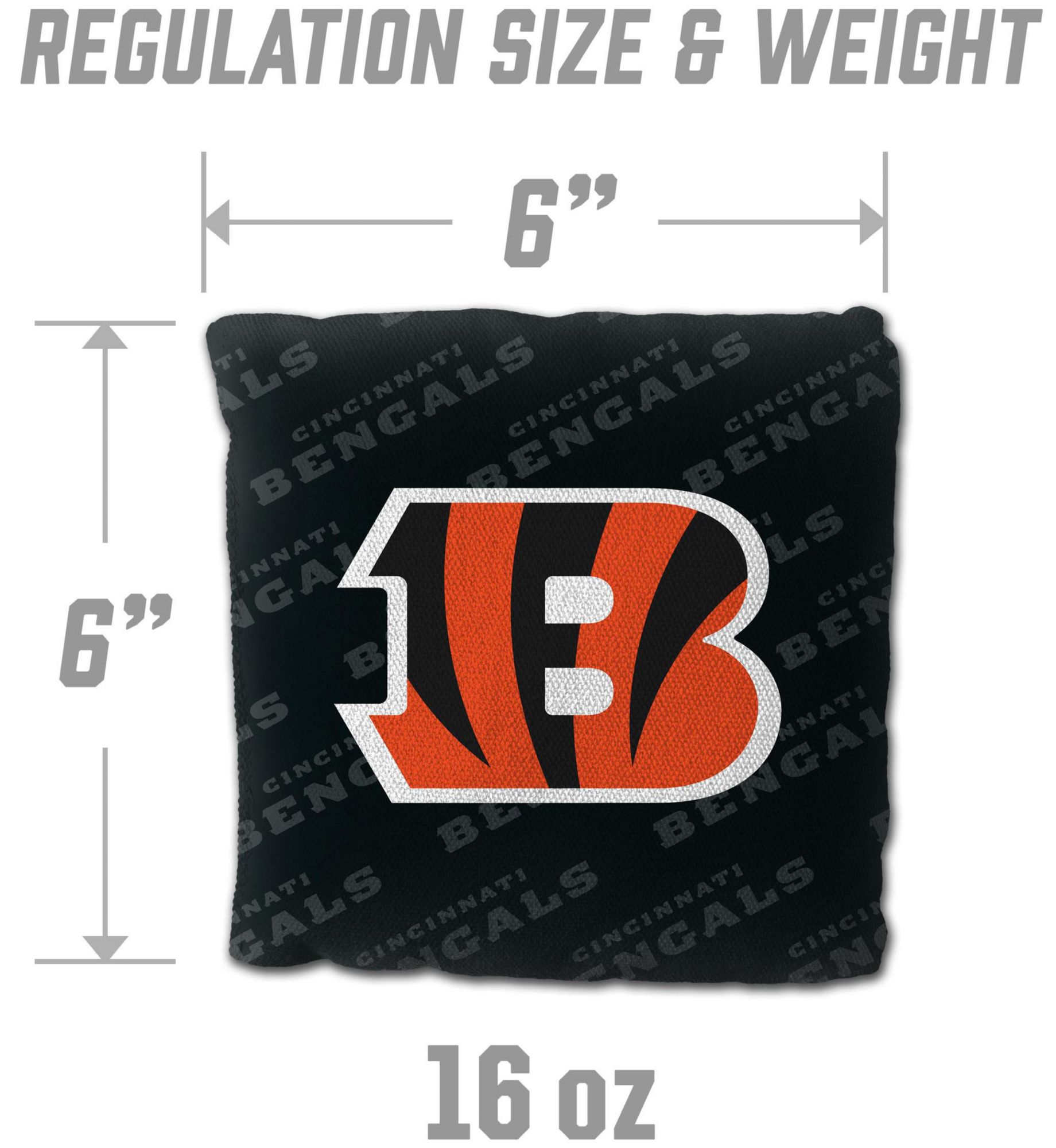 YouTheFan Cincinnati Bengals 4-Pack Black Cornhole Bean Bags product image