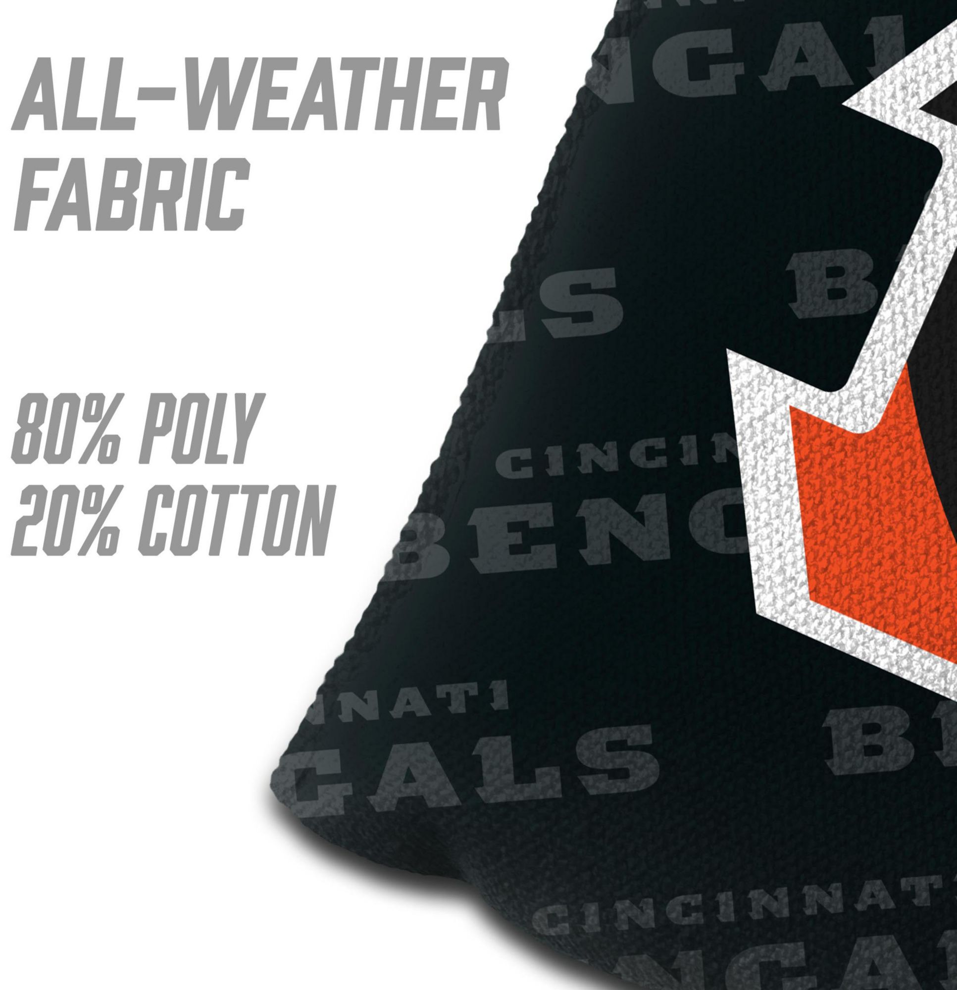 YouTheFan Cincinnati Bengals 4-Pack Black Cornhole Bean Bags product image