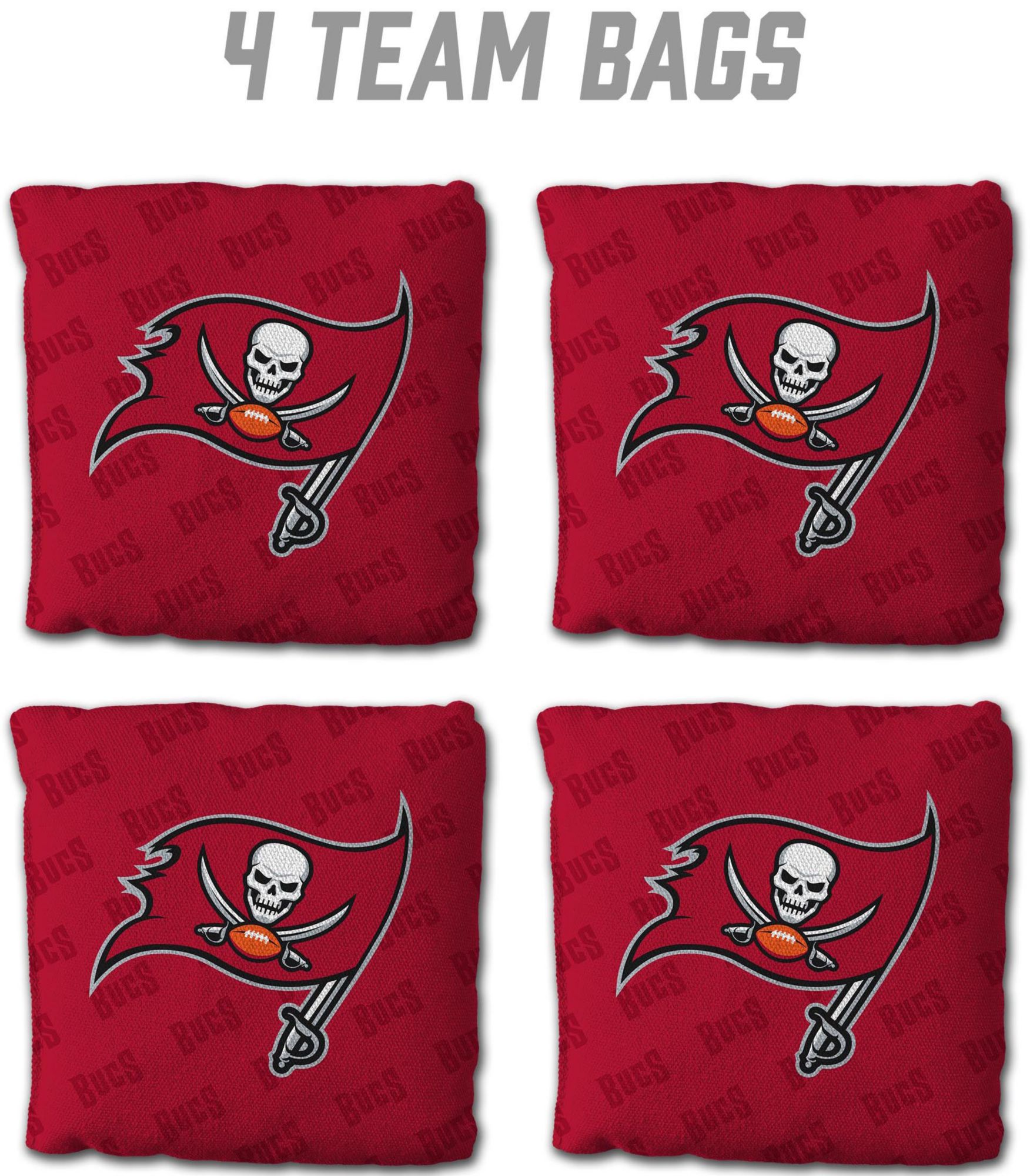 YouTheFan Tampa Bay Buccaneers 4-Pack Red Cornhole Bean Bags product image