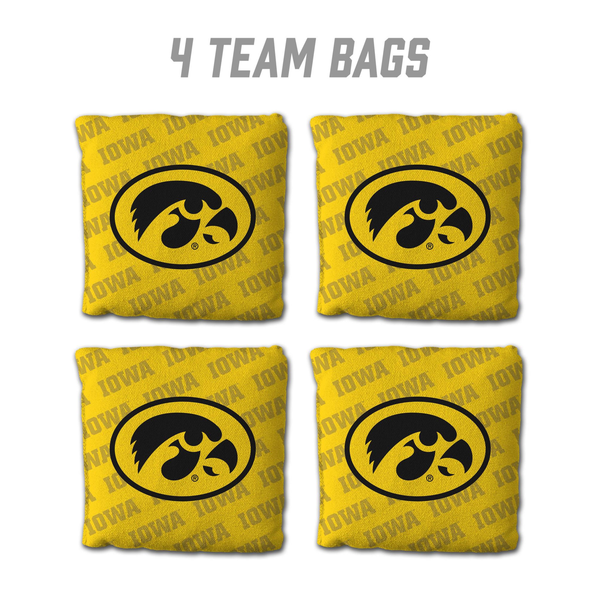 YouTheFan Iowa Hawkeyes Yellow 4-Pack Cornhole Bean Bag Set product image