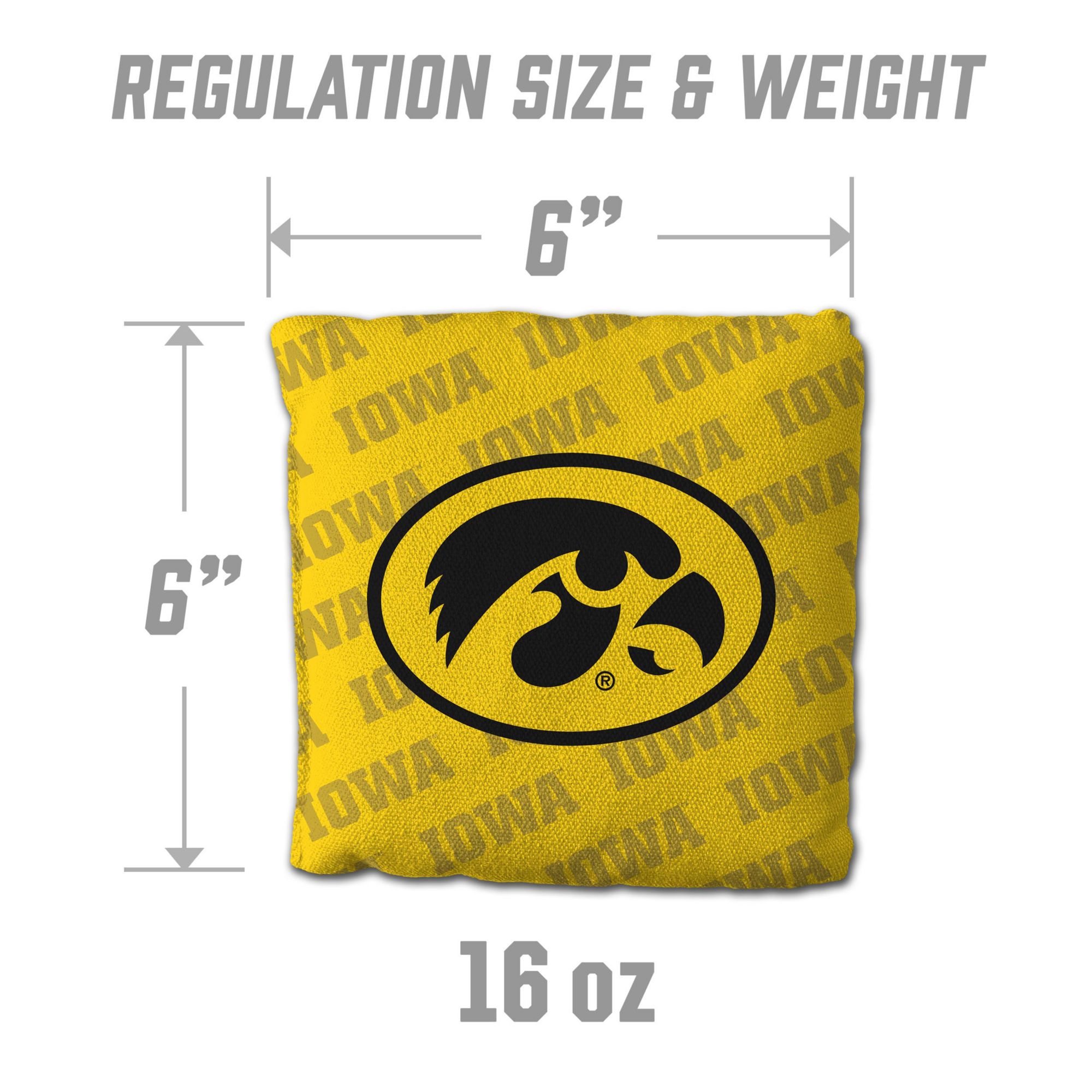 YouTheFan Iowa Hawkeyes Yellow 4-Pack Cornhole Bean Bag Set product image