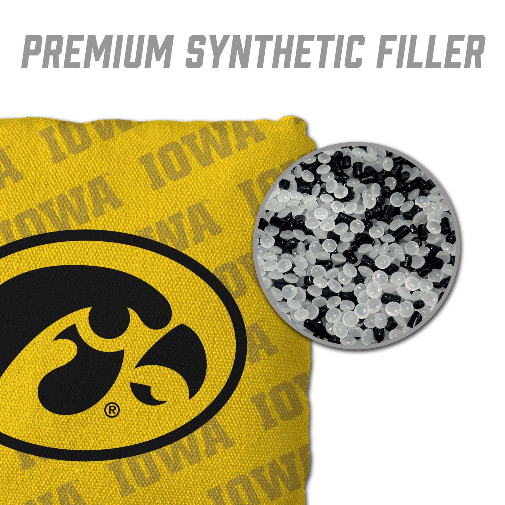 YouTheFan Iowa Hawkeyes Yellow 4-Pack Cornhole Bean Bag Set product image