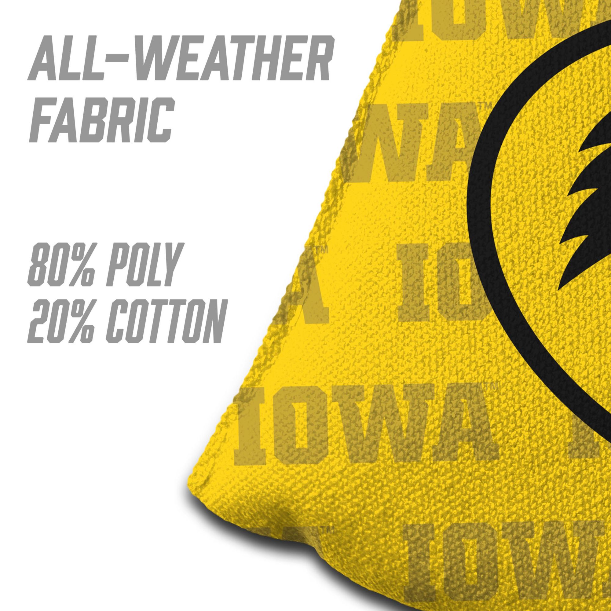YouTheFan Iowa Hawkeyes Yellow 4-Pack Cornhole Bean Bag Set product image