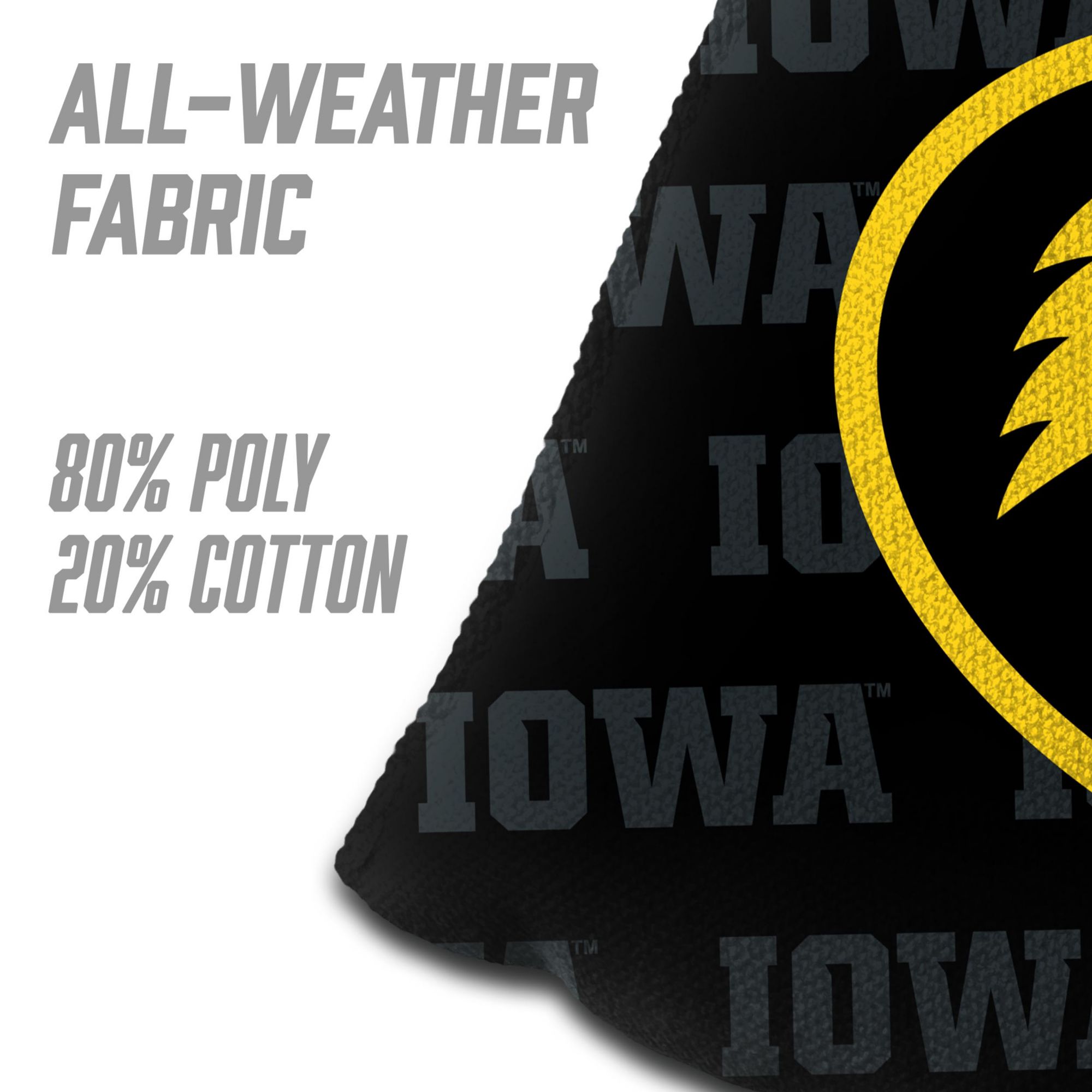 YouTheFan Iowa Hawkeyes Black 4-Pack Cornhole Bean Bag Set product image