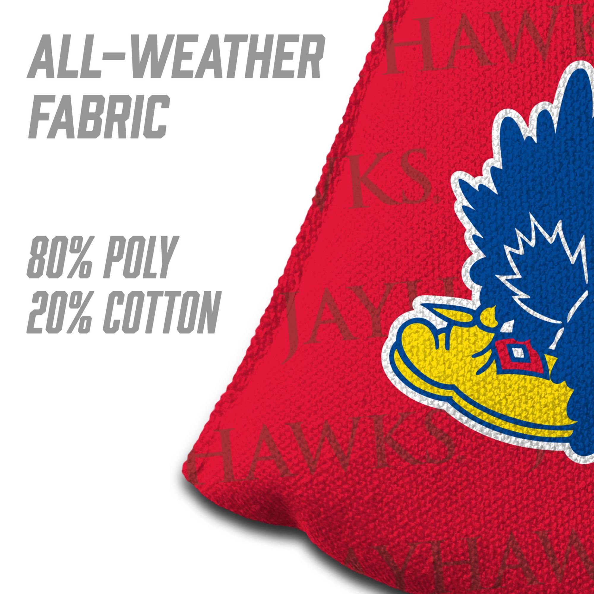 YouTheFan Kansas Jayhawks Red 4-Pack Cornhole Bean Bag Set product image