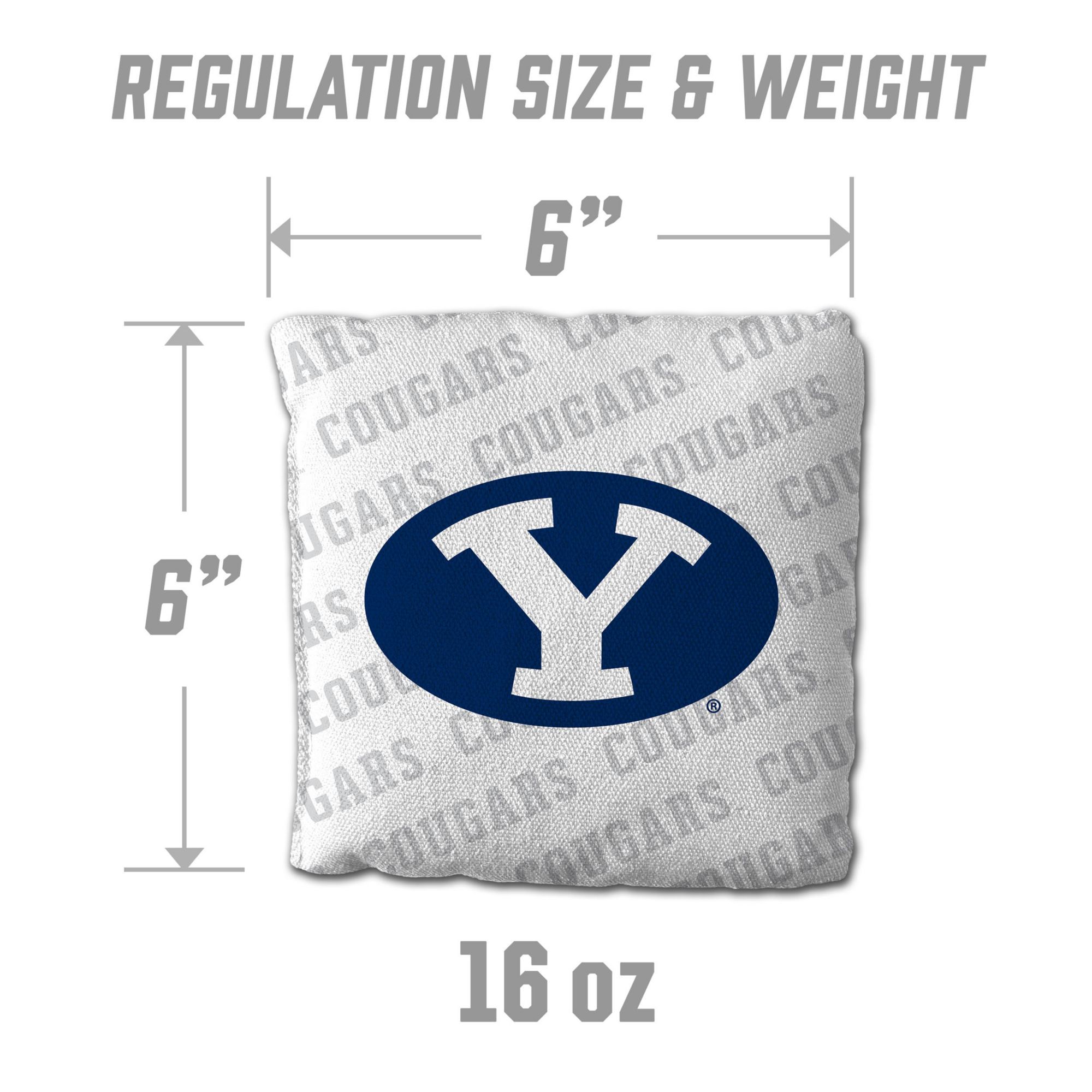 YouTheFan Brigham Young Cougars White 4-Pack Cornhole Bean Bag Set product image
